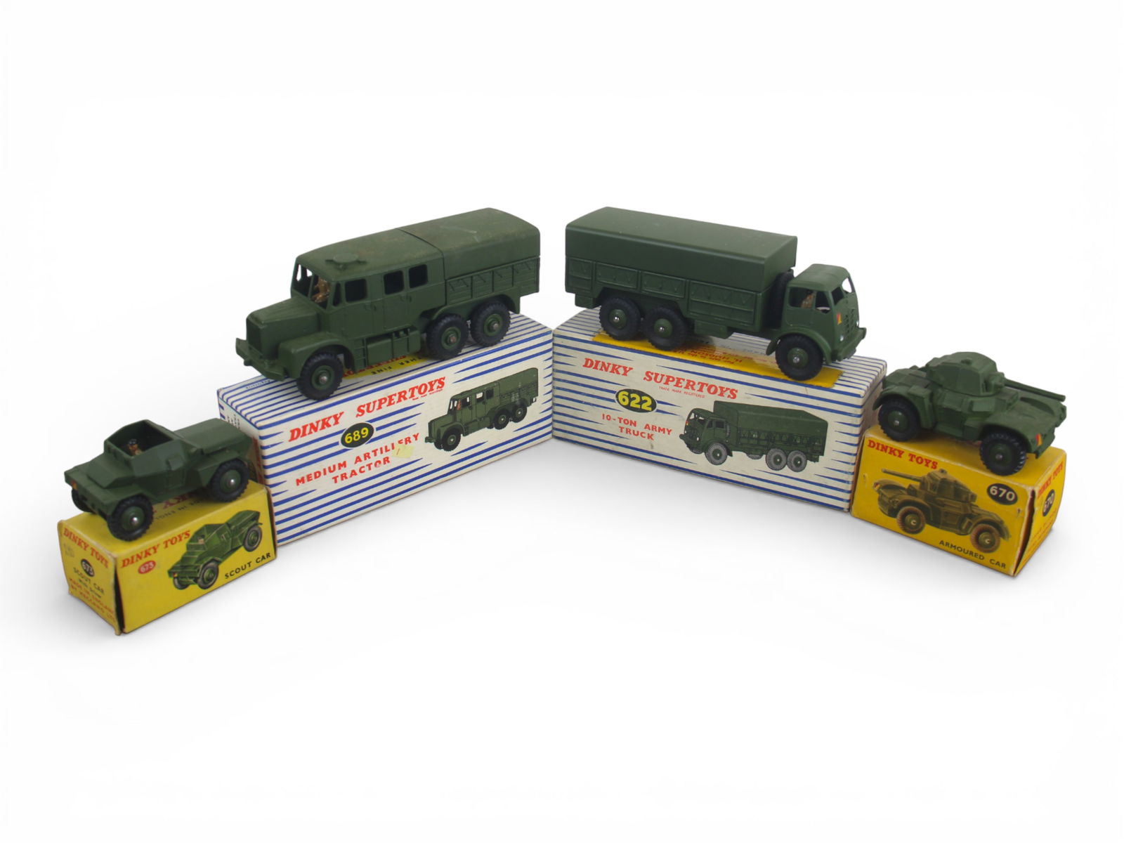 (4) Boxed Dinky Military Vehicles (1 of 11)