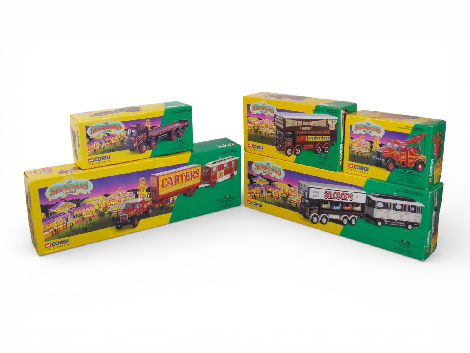 Corgi Classics Circus Boxed: 5 boxed Corgi Classics Circus vehicles including 24401, 27801, 16101, 24801, and 16501. Shipping: Weiss Auctions offers full-service, in-house shipping for nearly all items in this auction. For a