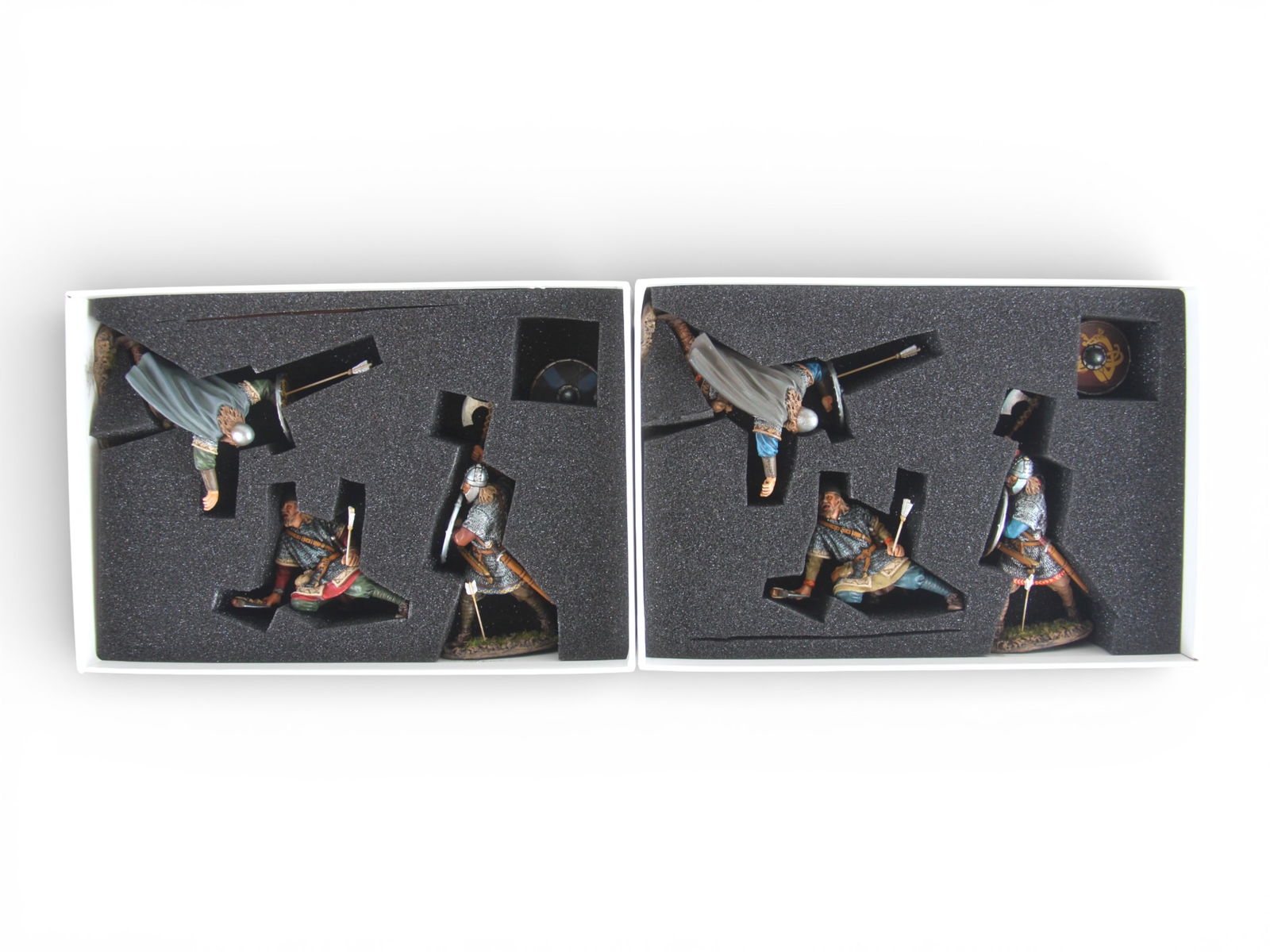 John Jenkins Designs Age of Arthur 2 Boxed Sets: 2 boxed sets (10 figures) of John Jenkins Designs Age of Arthur Vikings including VIK-353637A and VIK-353637B. Shipping: Weiss Auctions offers full-service, in-house shipping for nearly all items in