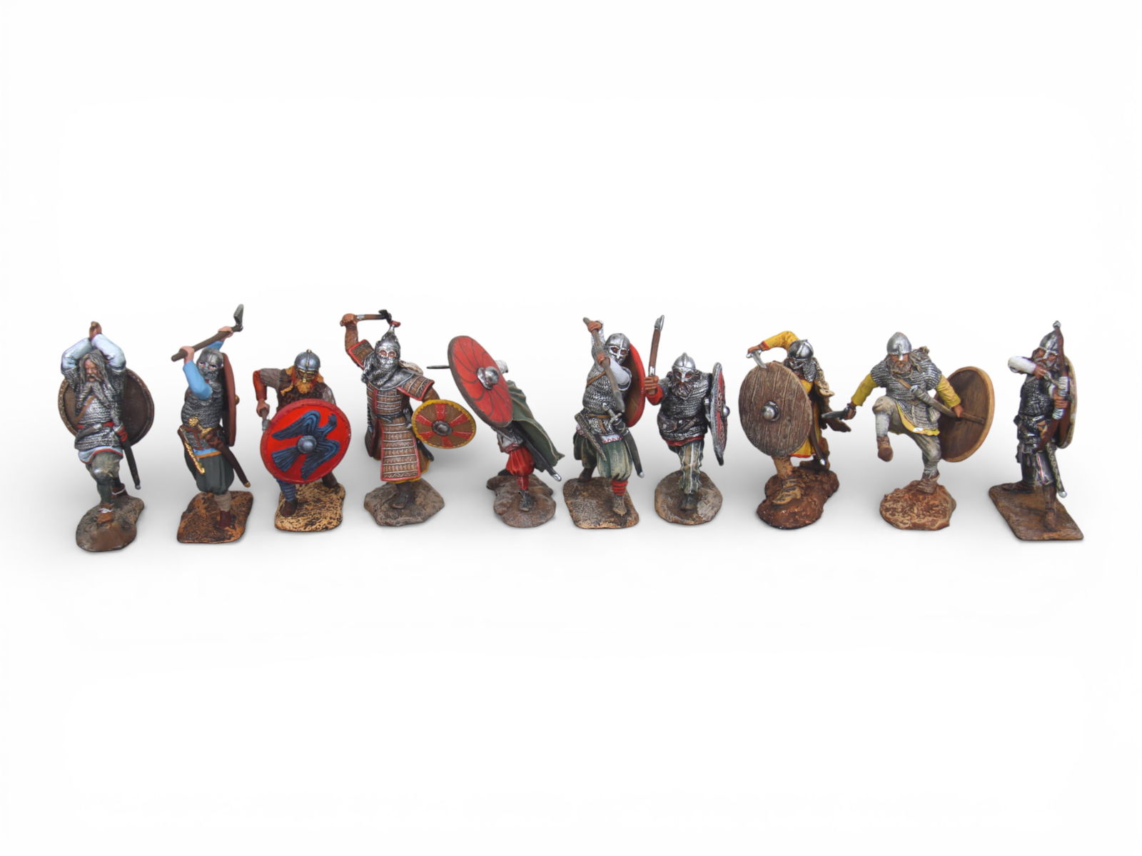 Studio Painted Vikings: 10 studio painted, highly detailed St. Petersburg. Not artist signed. Shipping: Weiss Auctions offers full-service, in-house shipping for nearly all items in this auction. For a shipping quote,