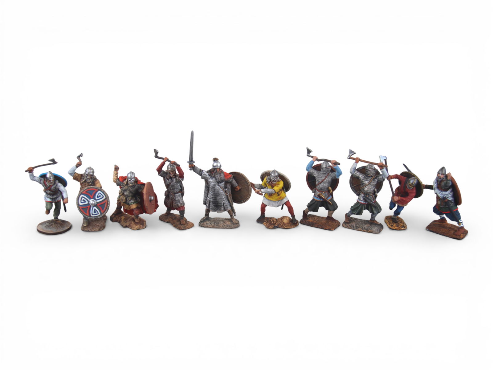 Studio Painted Vikings: 10 studio painted, highly detailed St. Petersburg. Not artist signed. Shipping: Weiss Auctions offers full-service, in-house shipping for nearly all items in this auction. For a shipping quote,