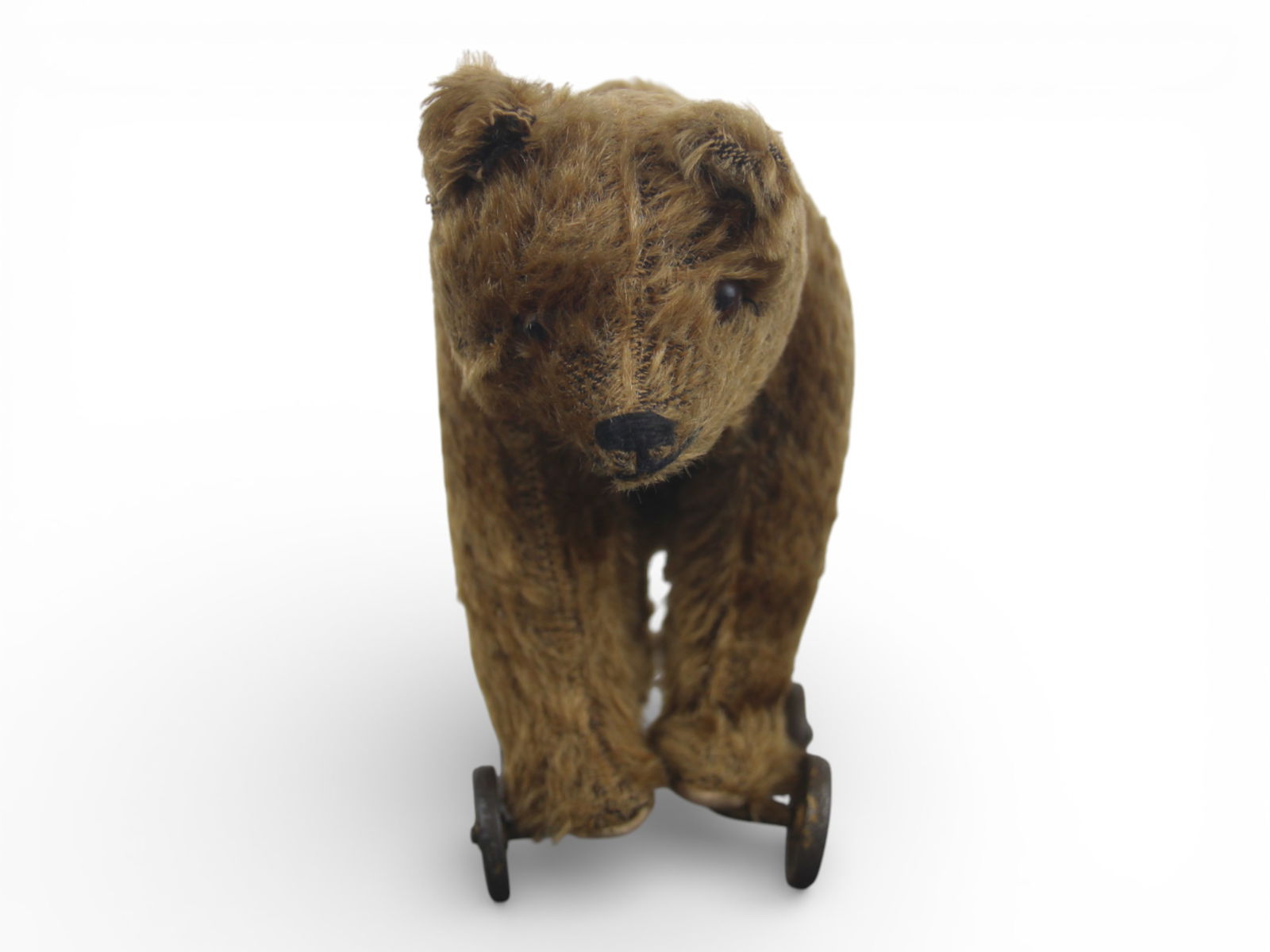 Early Steiff Bear on Wheels Pull Toy - 3