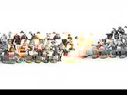 Composition 105mm Scale Civilians: 24 composition 105mm scale civilians. Various makers including Elastolin and CC Milano. Some wear. Shipping: Weiss Auctions offers full-service, in-house shipping for nearly all items in this