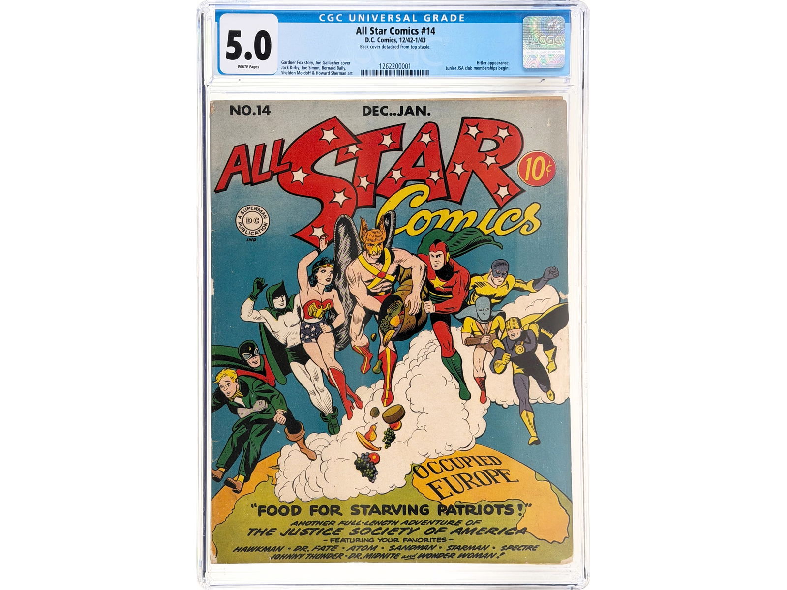 D.C. Comics All Star Comics #14 CGC 5.0 (1 of 2)