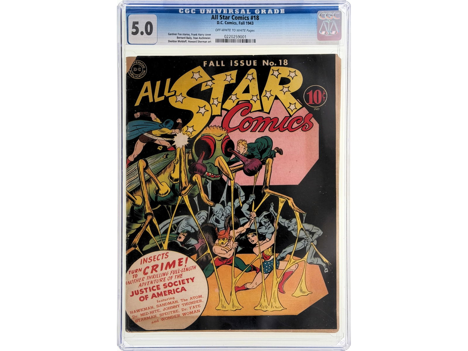 D.C. Comics All Star Comics #18 CGC 5.0 (1 of 2)