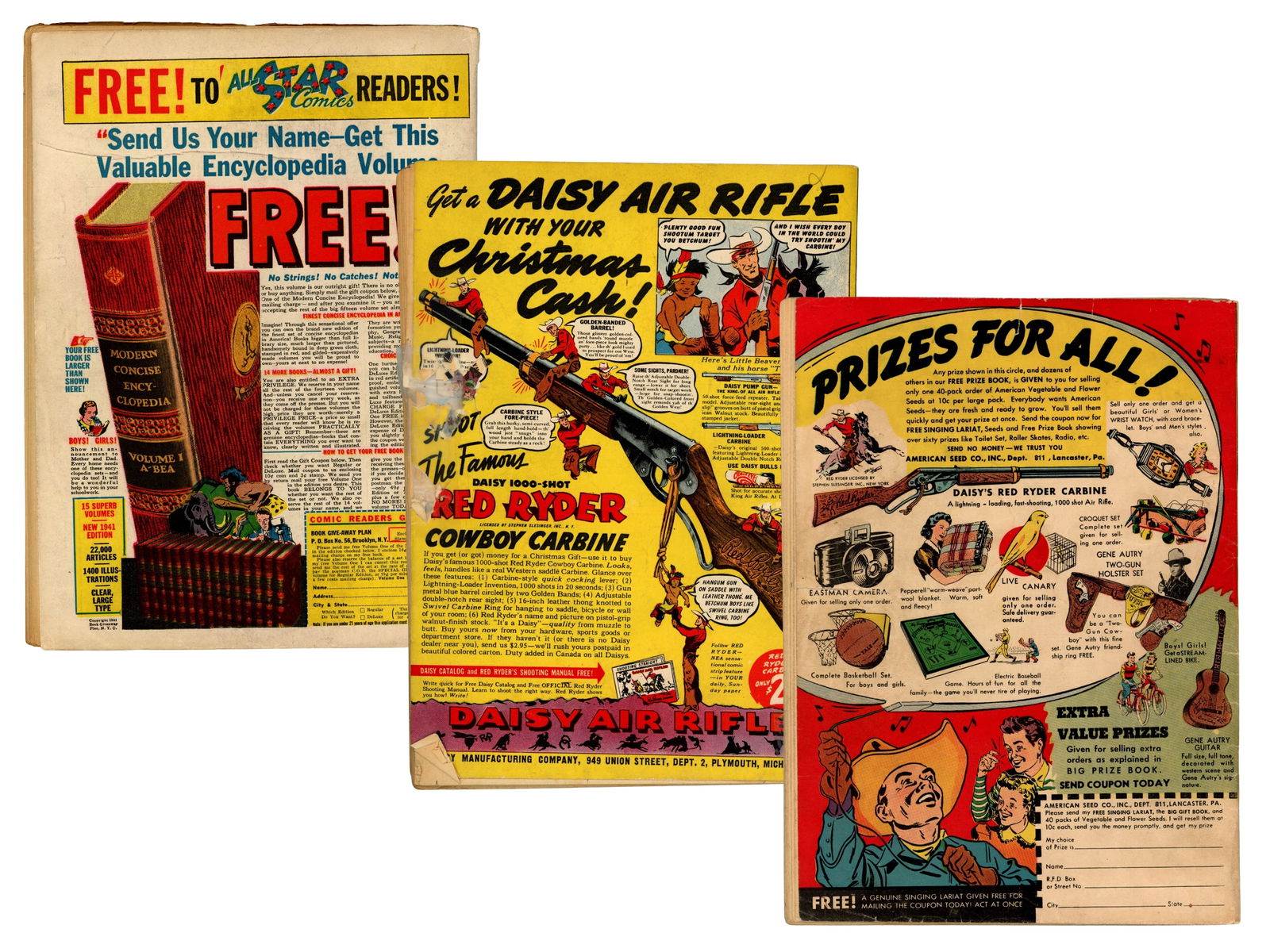 (3) D.C. All Star Comics Issues 7, 9, 10 - 2