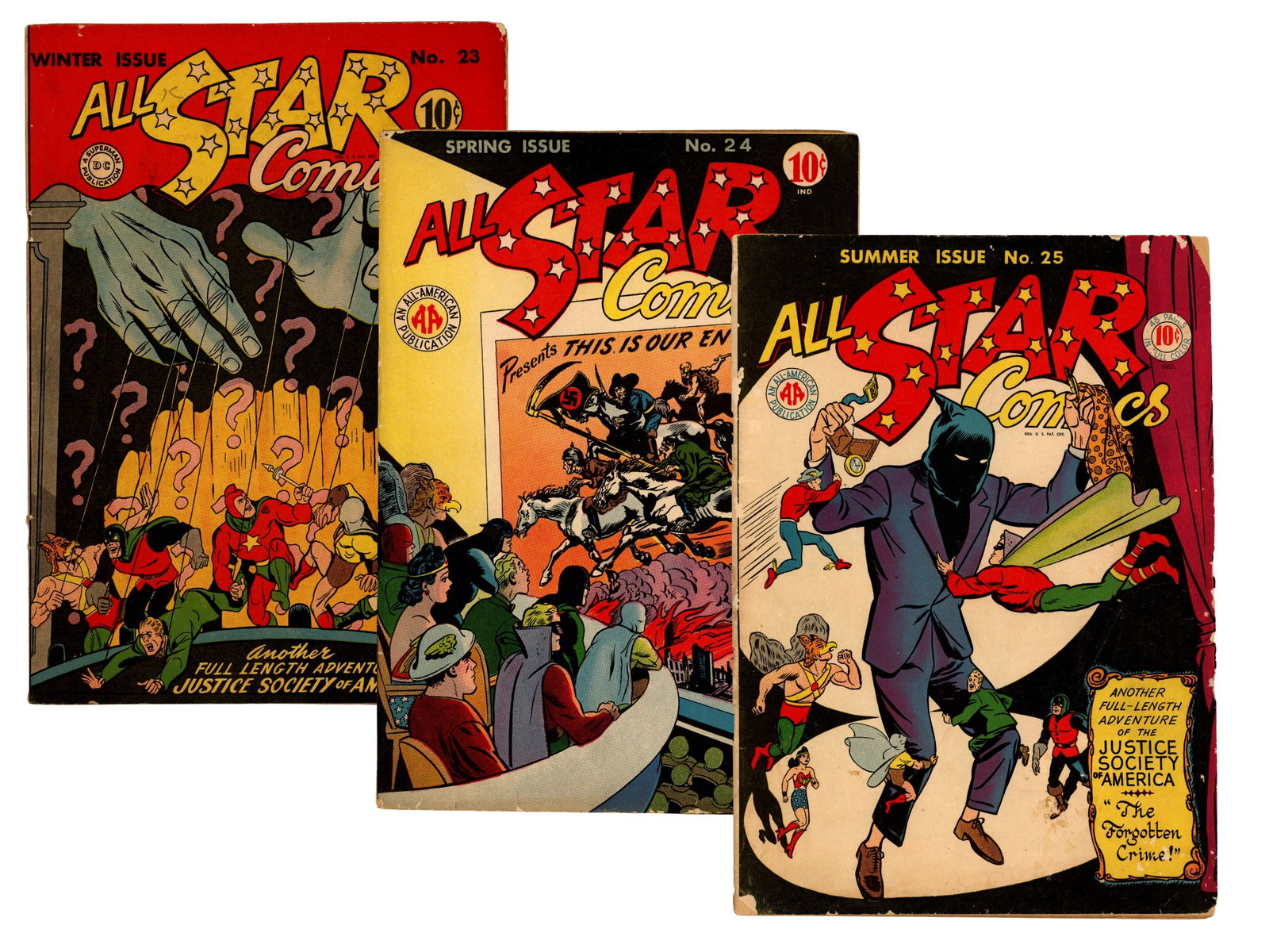 (3) D.C. All Star Comics Issues 23, 24, 25 (1 of 5)