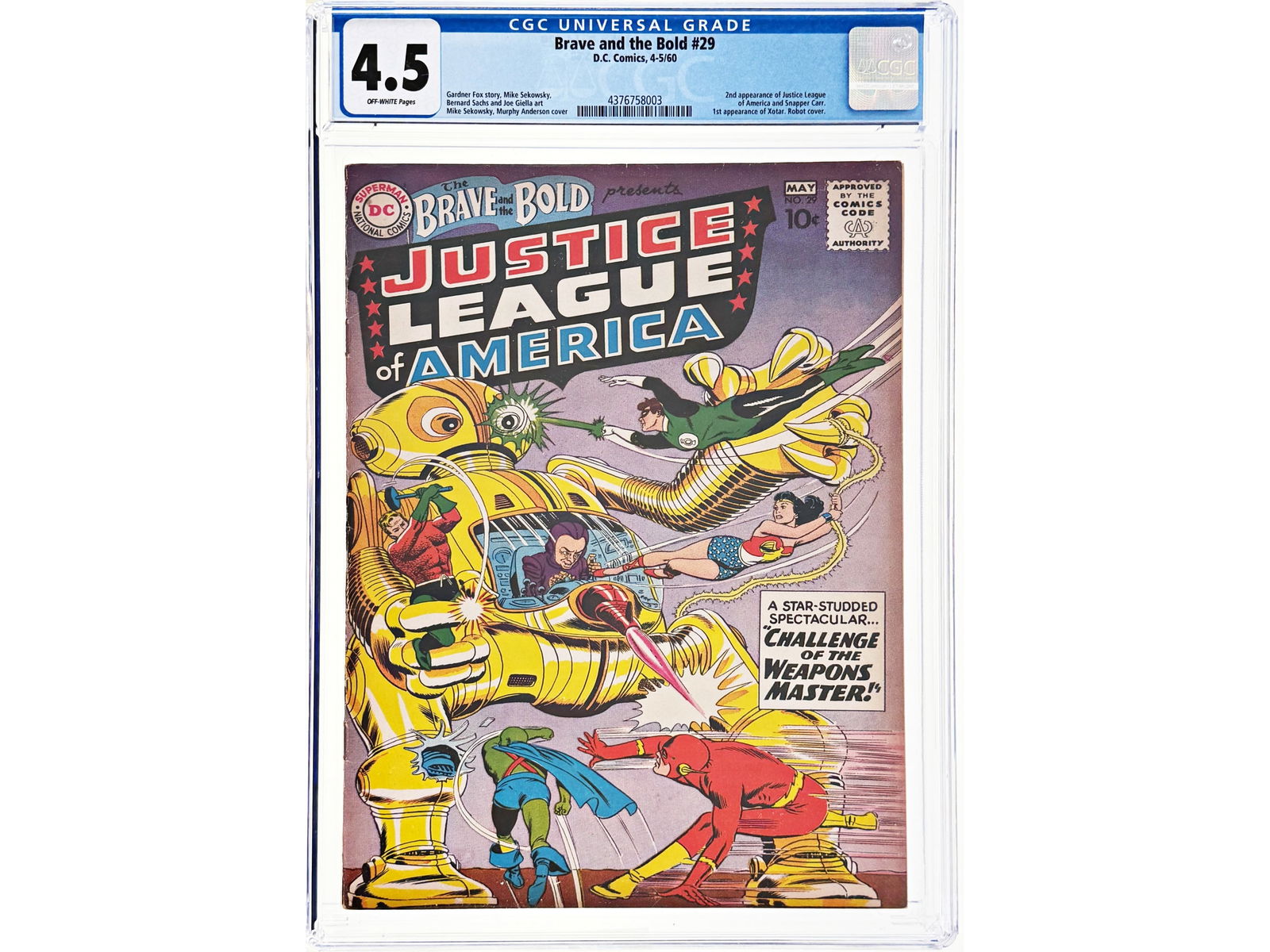 D.C. Brave and the Bold #29 (1960) CGC 4.5 (1 of 2)