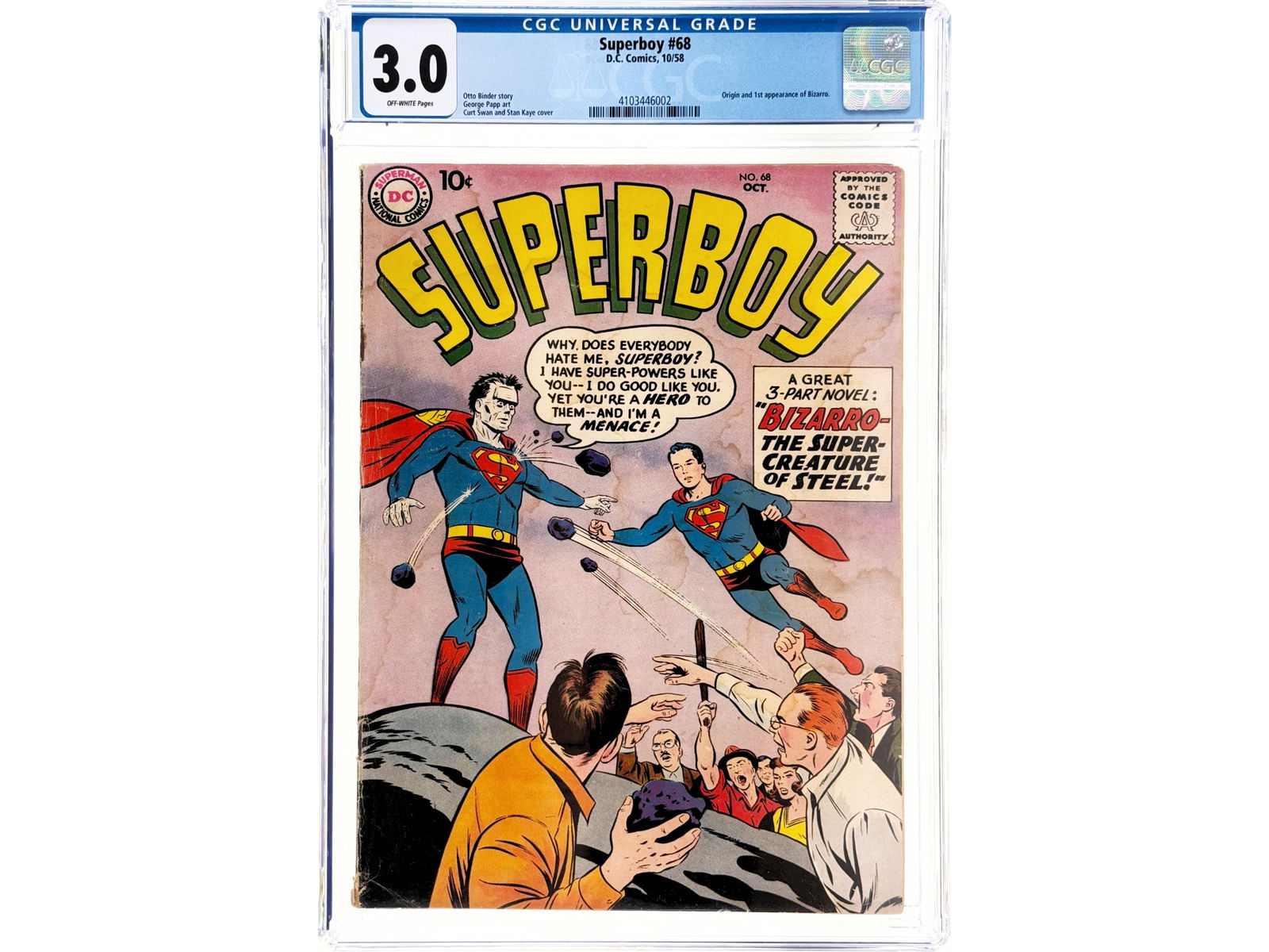 D.C. Superboy #68 (1958) CGC 3.0 (1 of 2)