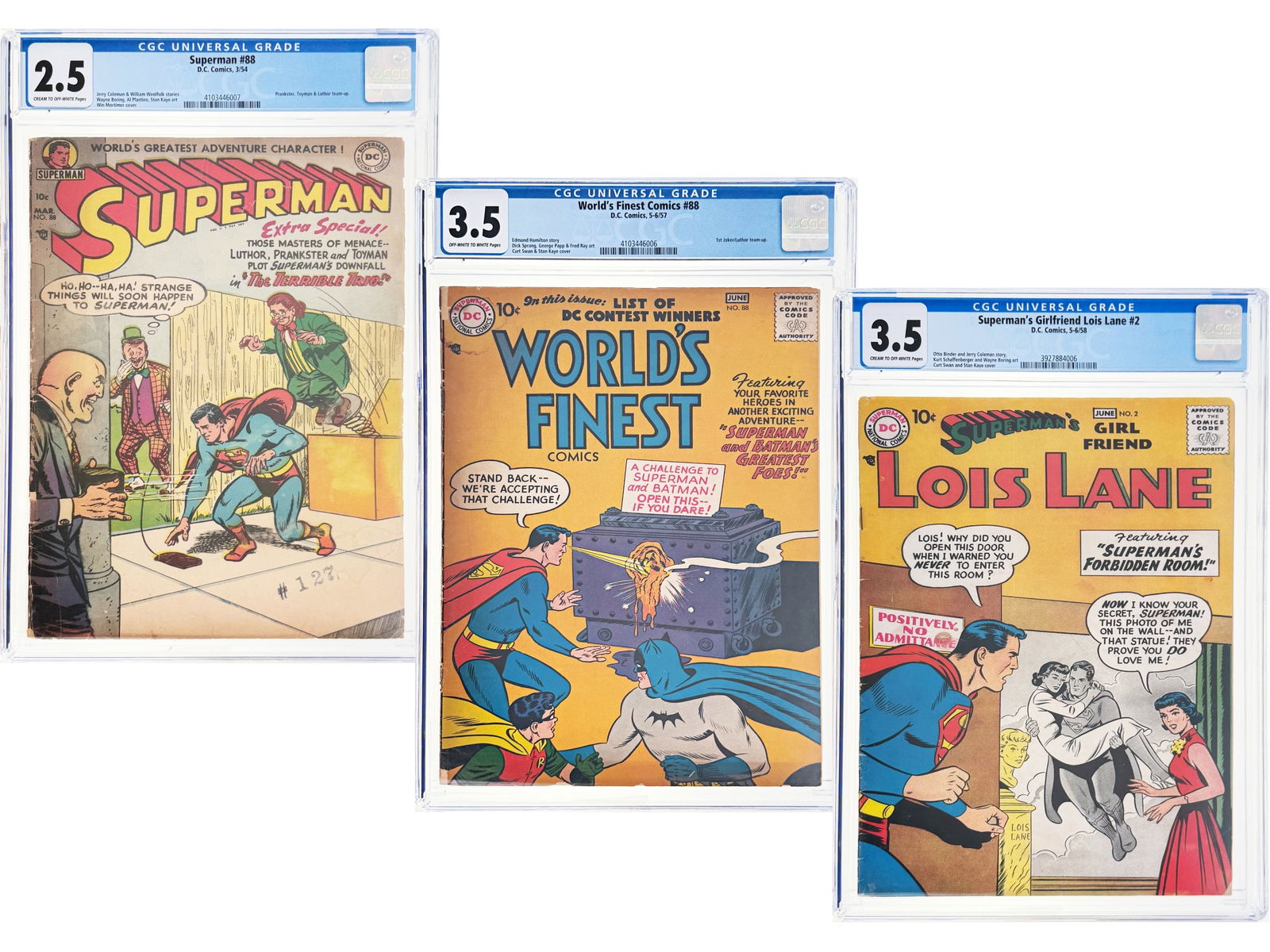 (3) D.C. Superman, World's Finest & Lois Lane CGC (1 of 4)