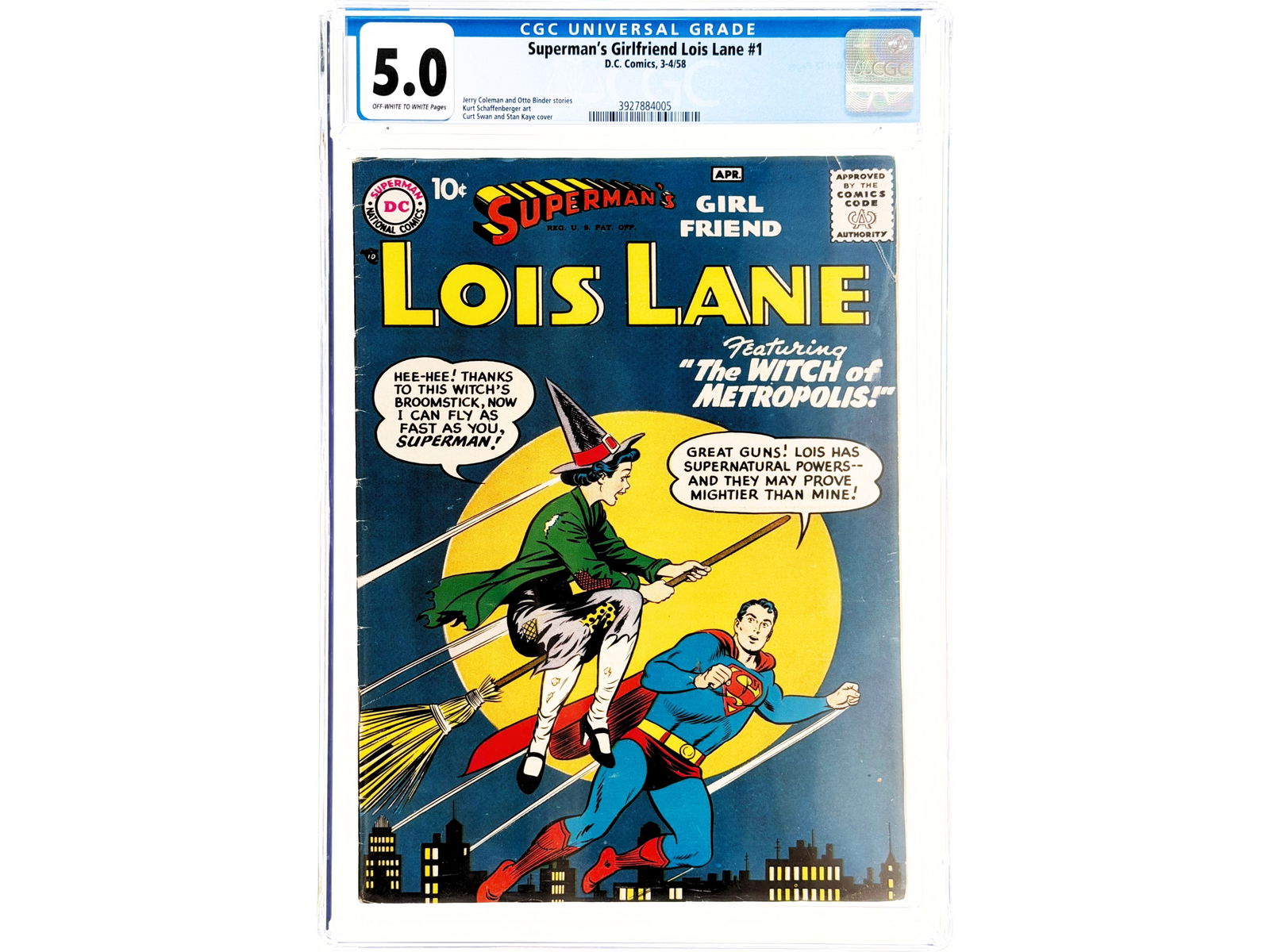 D.C. Superman's Girlfriend Lois Lane #1 CGC 5.0 (1 of 2)