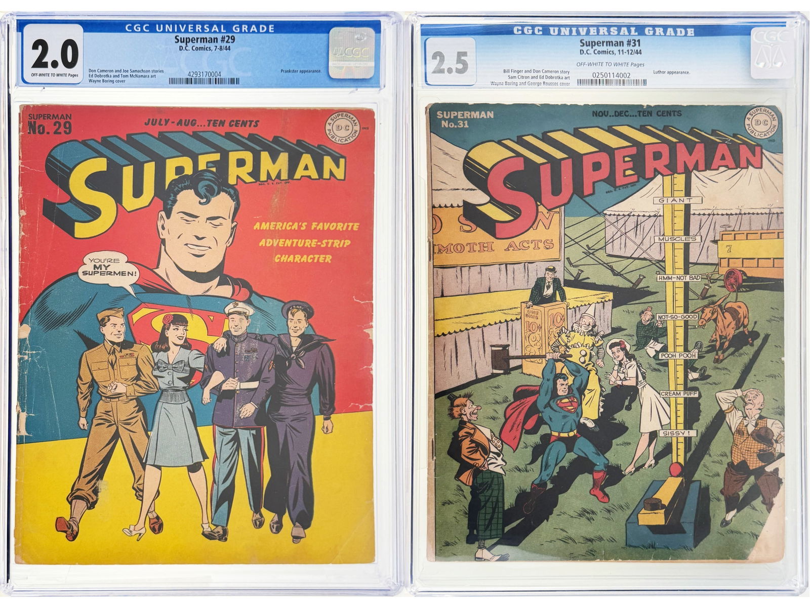 (2) D.C. Superman Issues 29 & 31 - CGC (1 of 2)