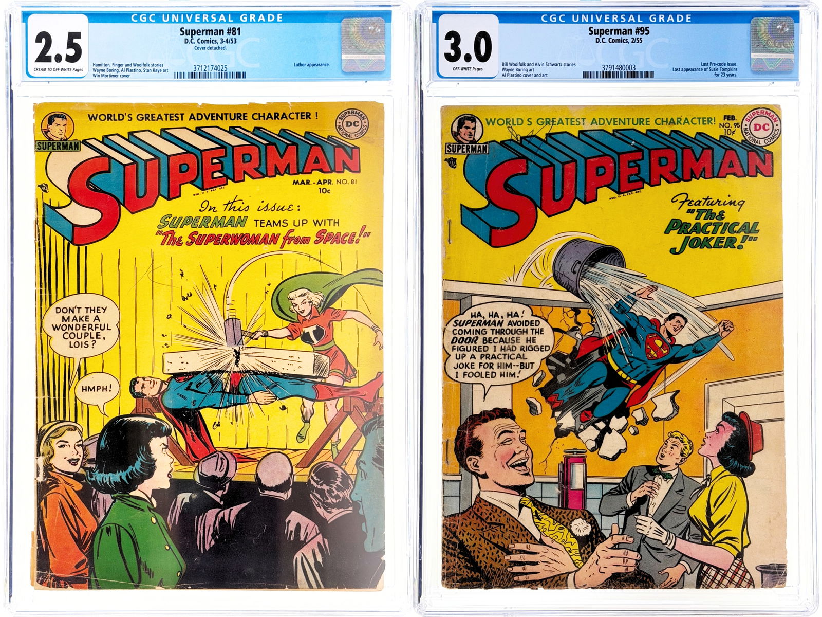 (2) D.C. Superman Issues 81 and 95 - CGC (1 of 3)