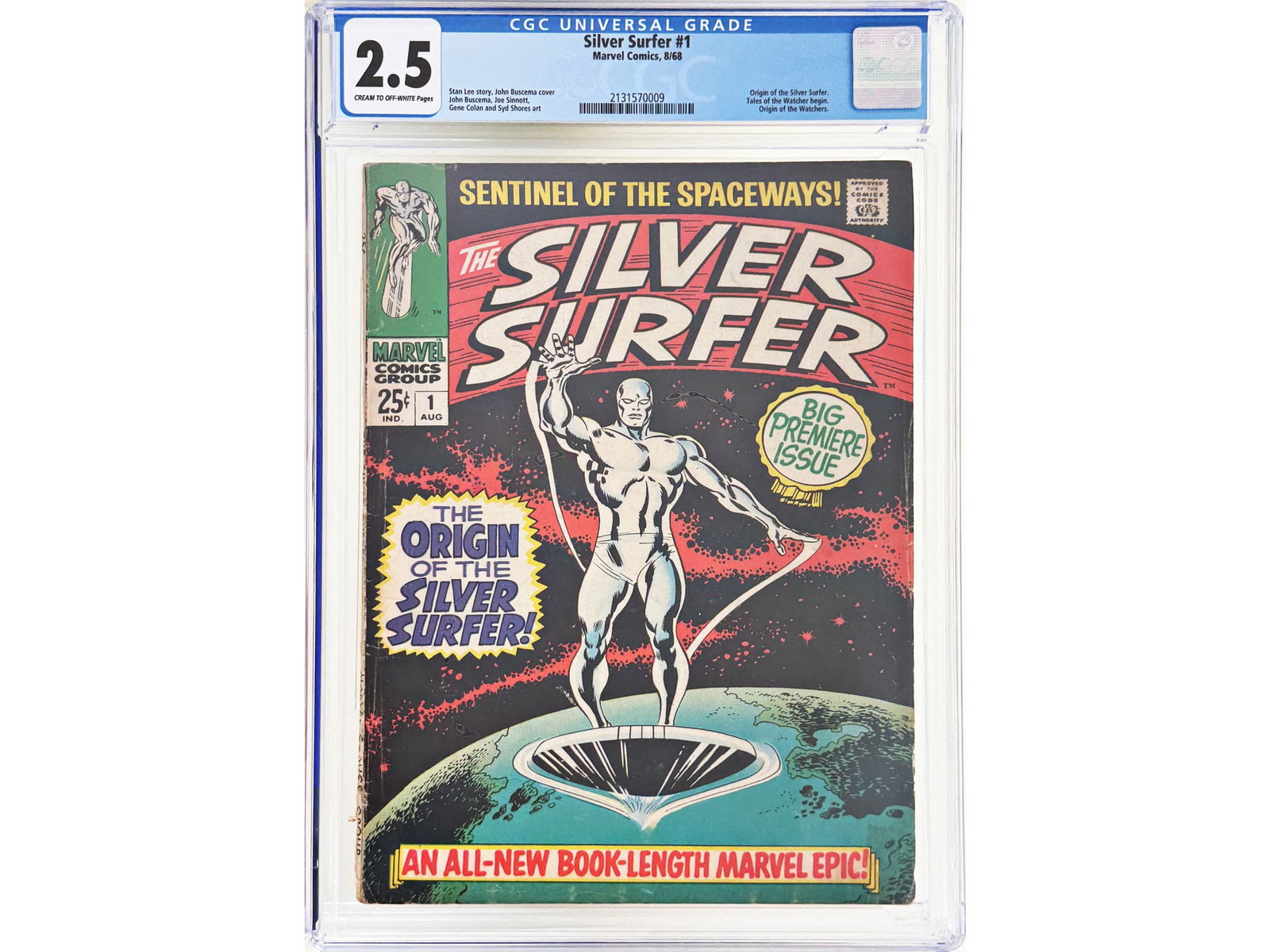 Marvel 1968, The Silver Surfer #1 CGC 2.5 (1 of 2)