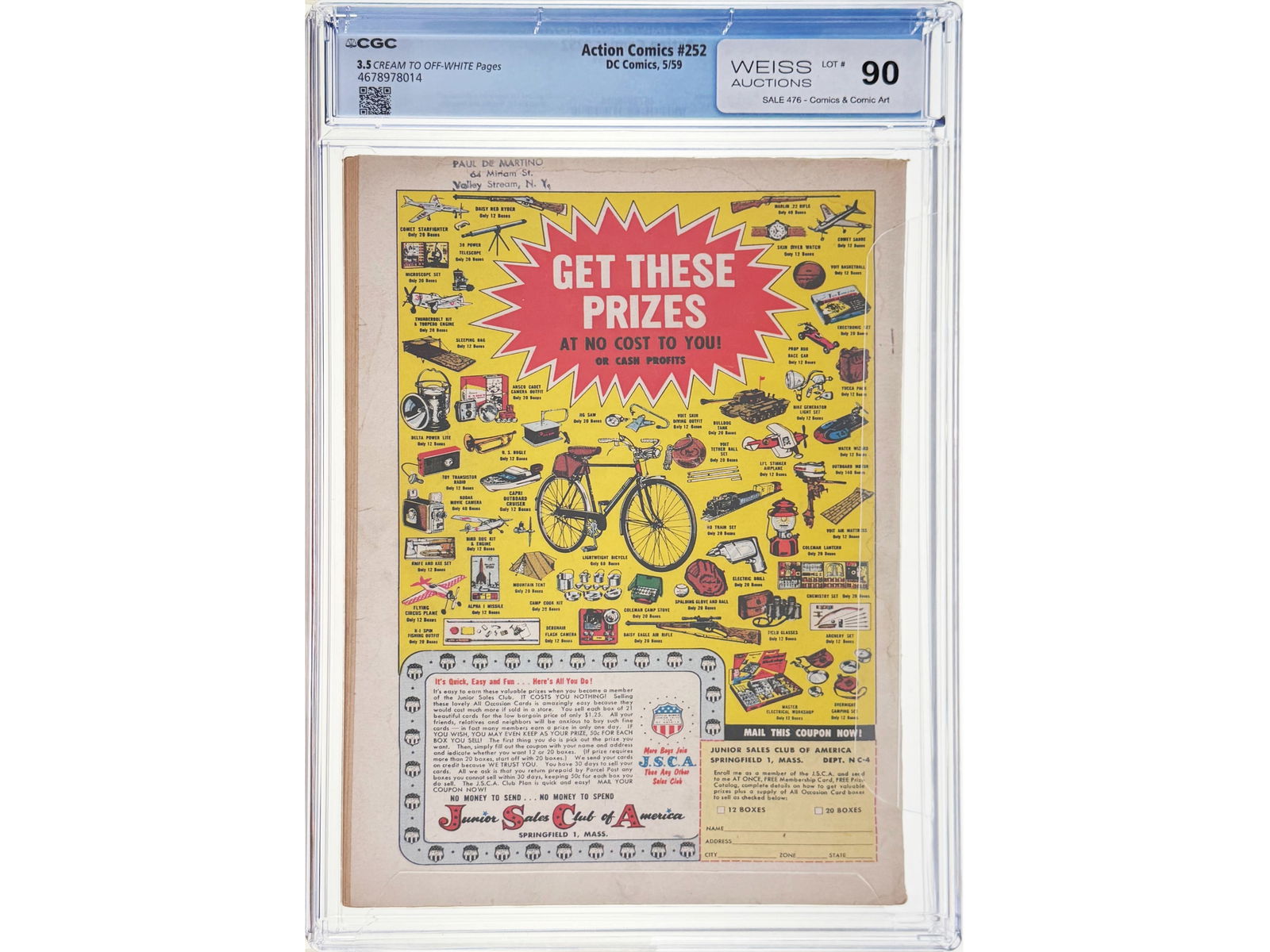 Action Comics #252 CGC 3.5 - 2