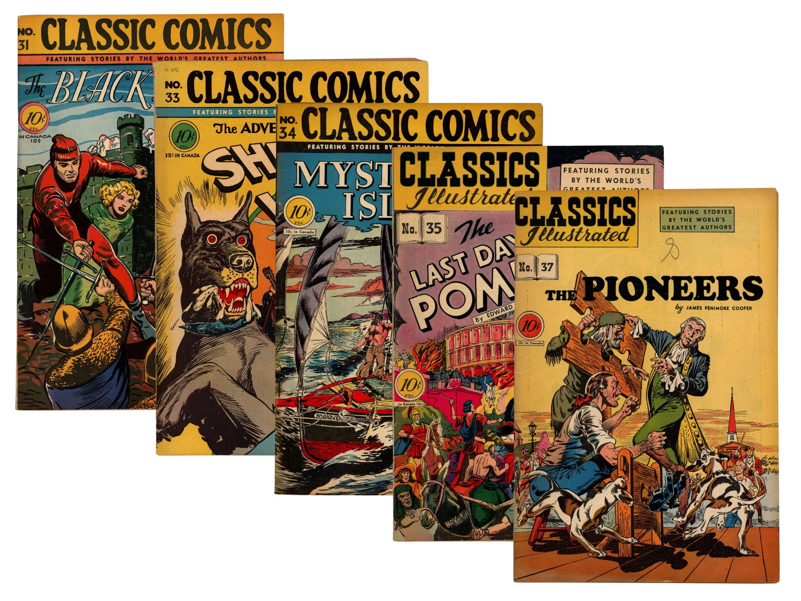 (5) Classics Comics #31, #33, #34, #35 & #37 (1 of 6)