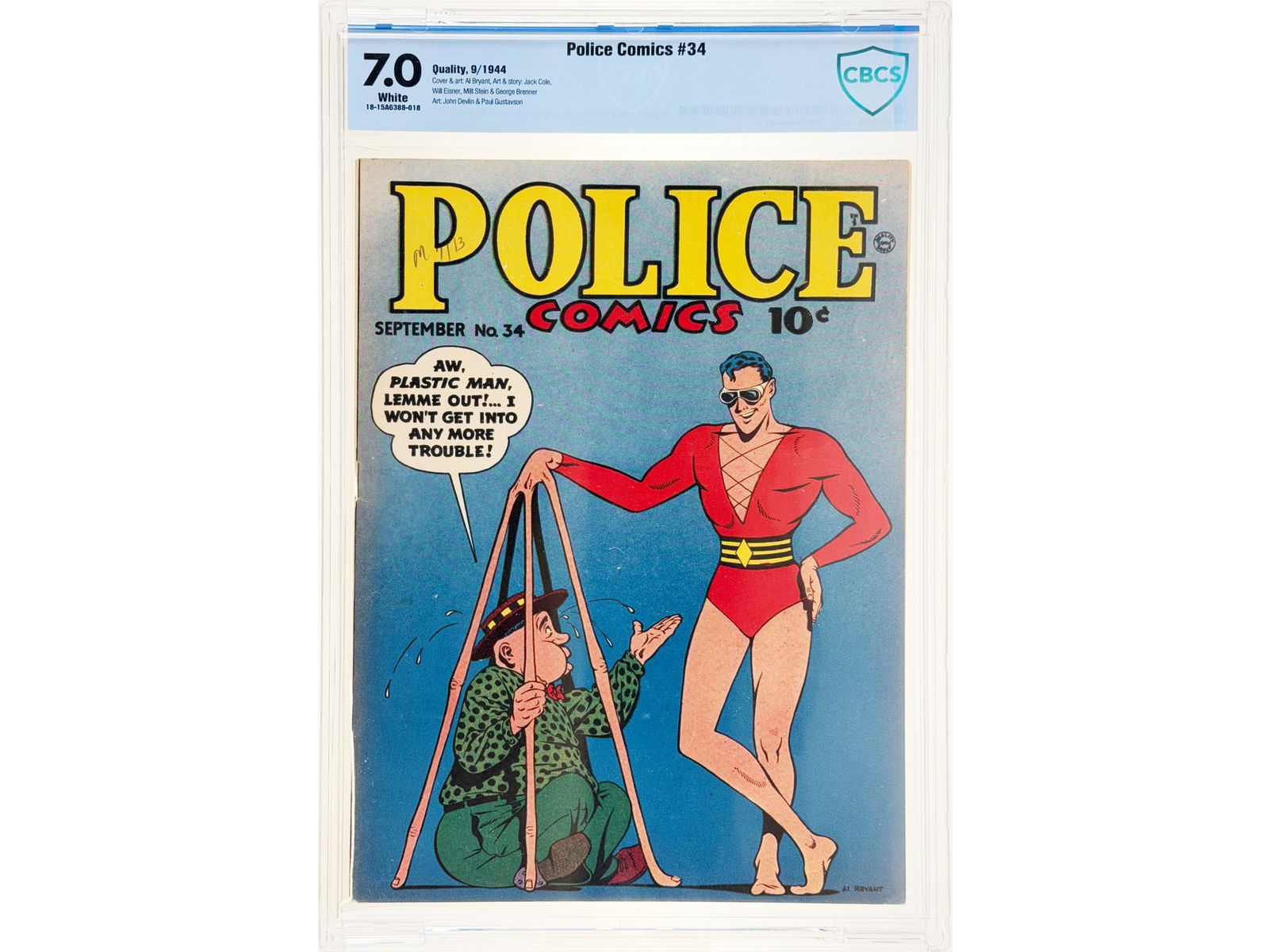 Police Comics #34 (1944) CBCS 7.0 (1 of 2)