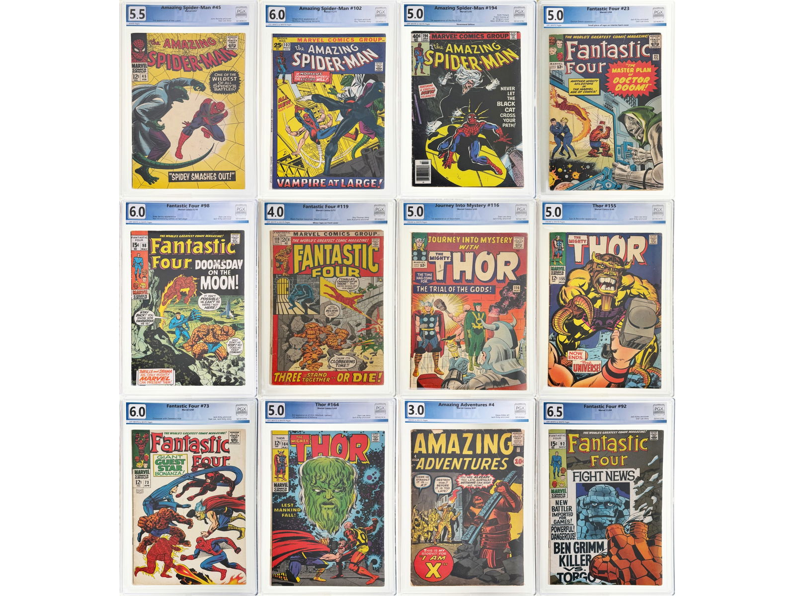 PGX Graded Marvel Lot - Spider-Man, FF &Thor (1 of 5)