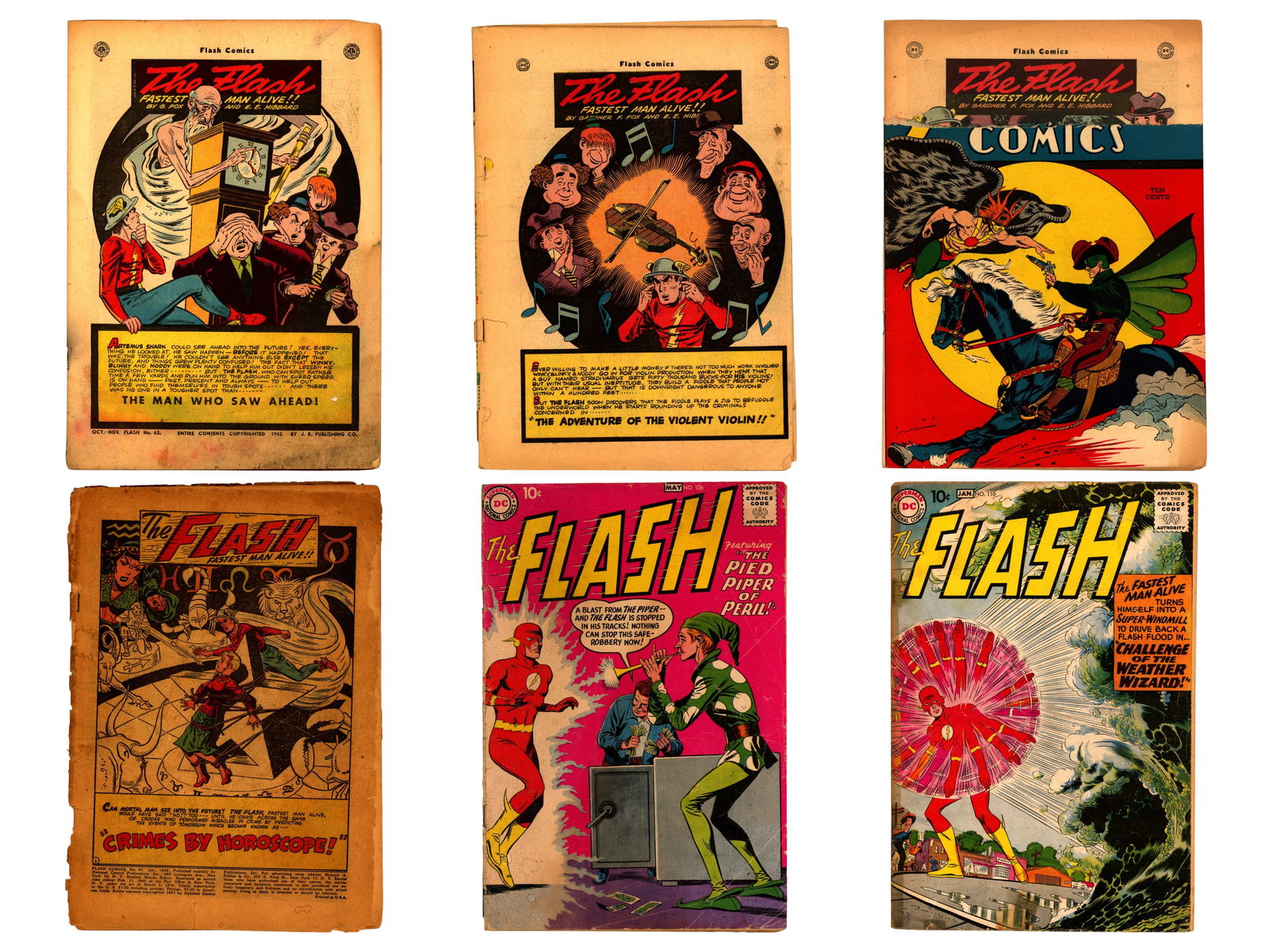 Flash Comics Lot Including Early Issues - 2