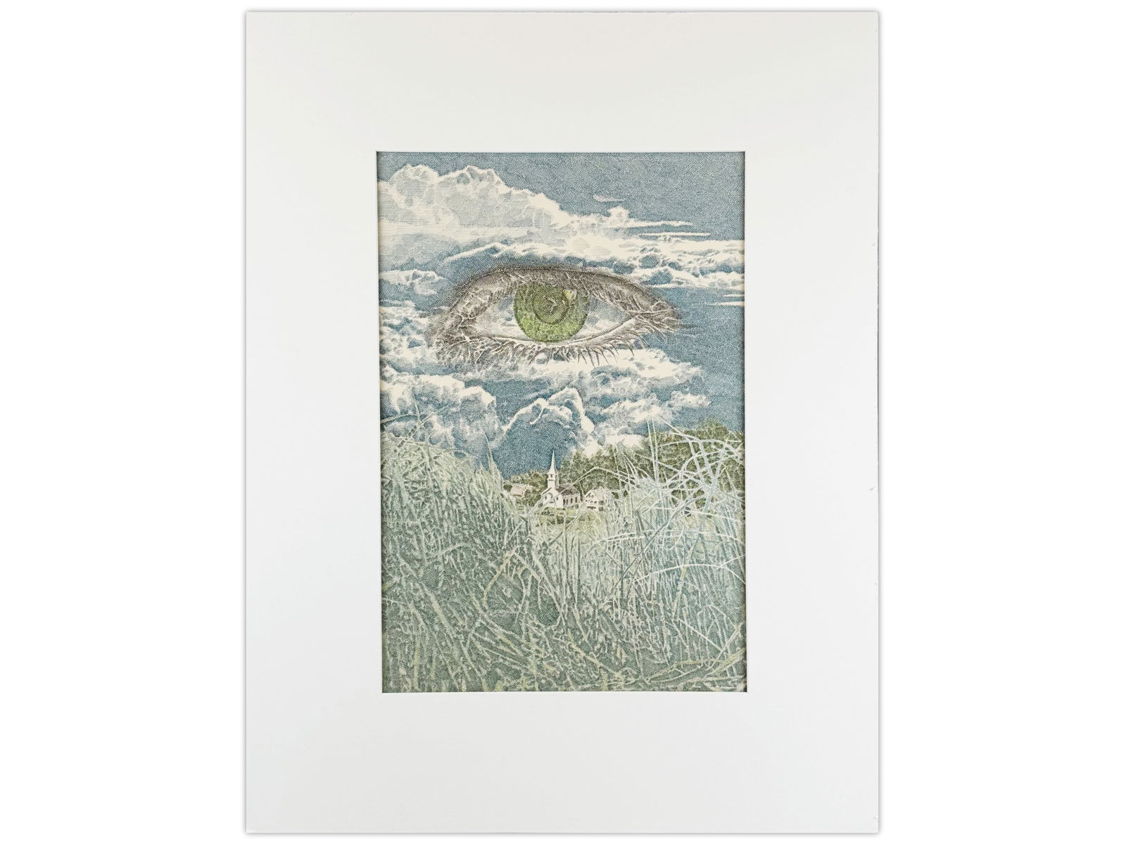 Murray Tinkelman Original Sci Fi Book Cover Art: Murray Tinkelman original pen and ink Sci-Fi cover art for Richard Matheson's Shock III. Includes Tinkelman's personally owned copy of the published work. From Mr. Tinkelman's estate. Matted by the ar