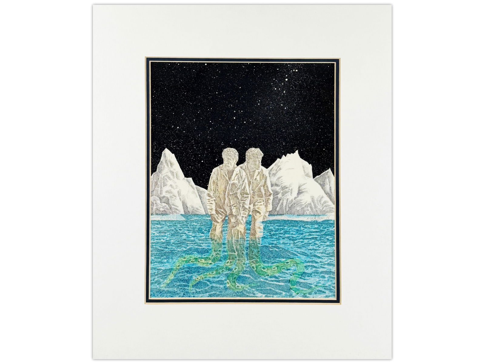 Murray Tinkelman Original Sci Fi Book Cover Art: Murray Tinkelman original pen and ink Sci-Fi cover art for John Brunner's The Whole Man. Includes Tinkelman's personally owned copy of the published work. From Mr. Tinkelman's estate. Matted by the ar