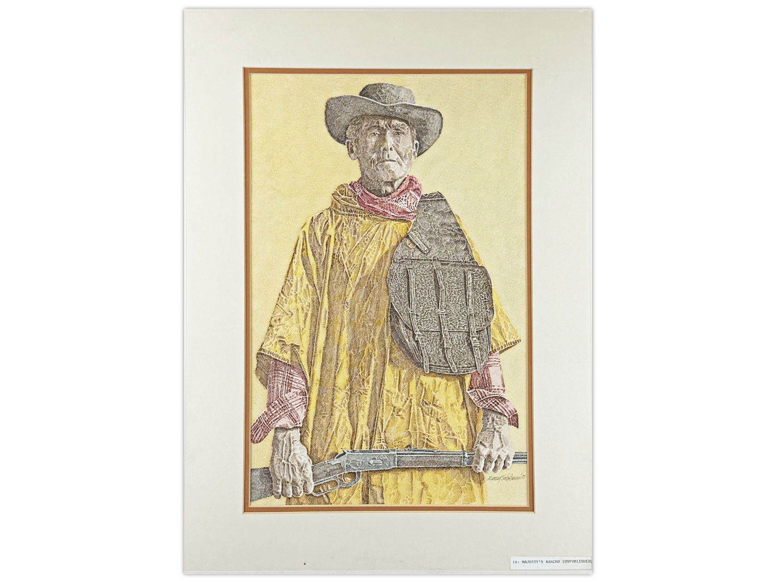 Murray Tinkelman Original Western Book Cover Art: Murray Tinkelman original pen and ink unpublished Western cover art for Zane Grey's Majesty's Rancho. Ultimately, the publisher used a similar Tinkelman work, incorporating two additional figures arou