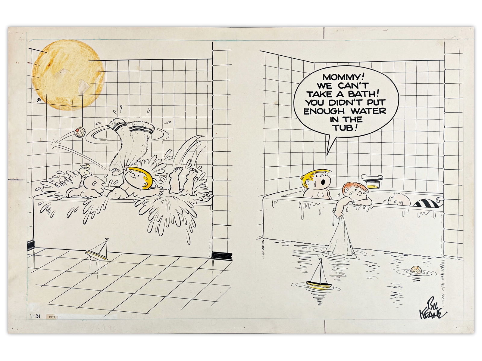 Bill Keane, The Family Circus Original Cartoon Art (1 of 1)