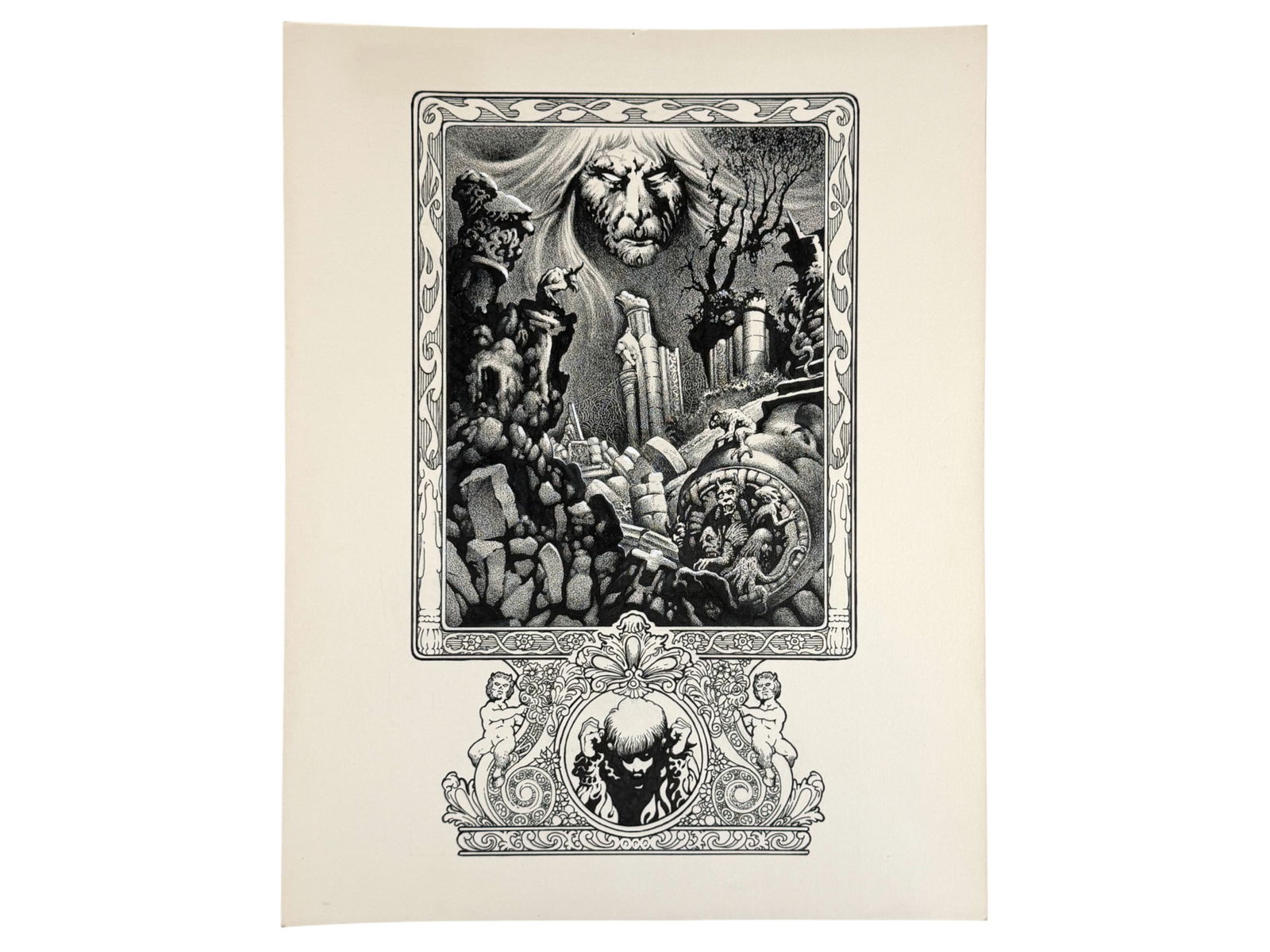 Stephen Fabian (1930-2025) Mixed Media on Paper (1 of 2)