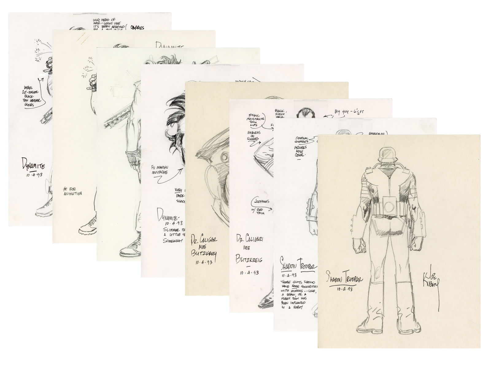 Joe Kubert GI Joe Character Concept Art Sketches (1 of 5)