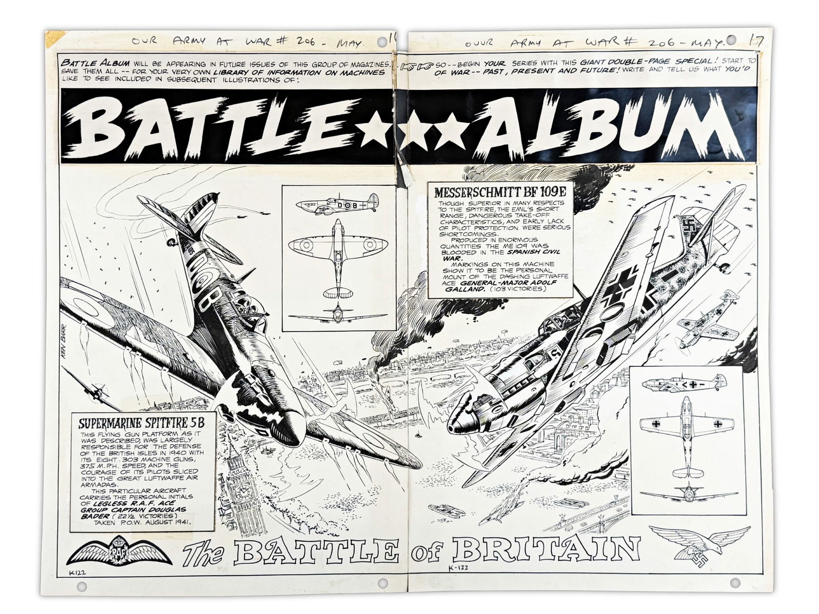 Ken Barr Our Army At War ##206 Double Splash Pg (1 of 4)