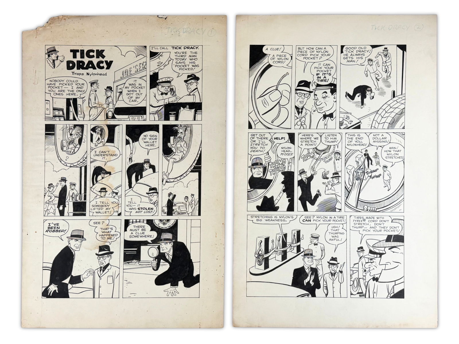 Dick Ayers (2) page Comic Story "Tick Dracy" (1 of 1)
