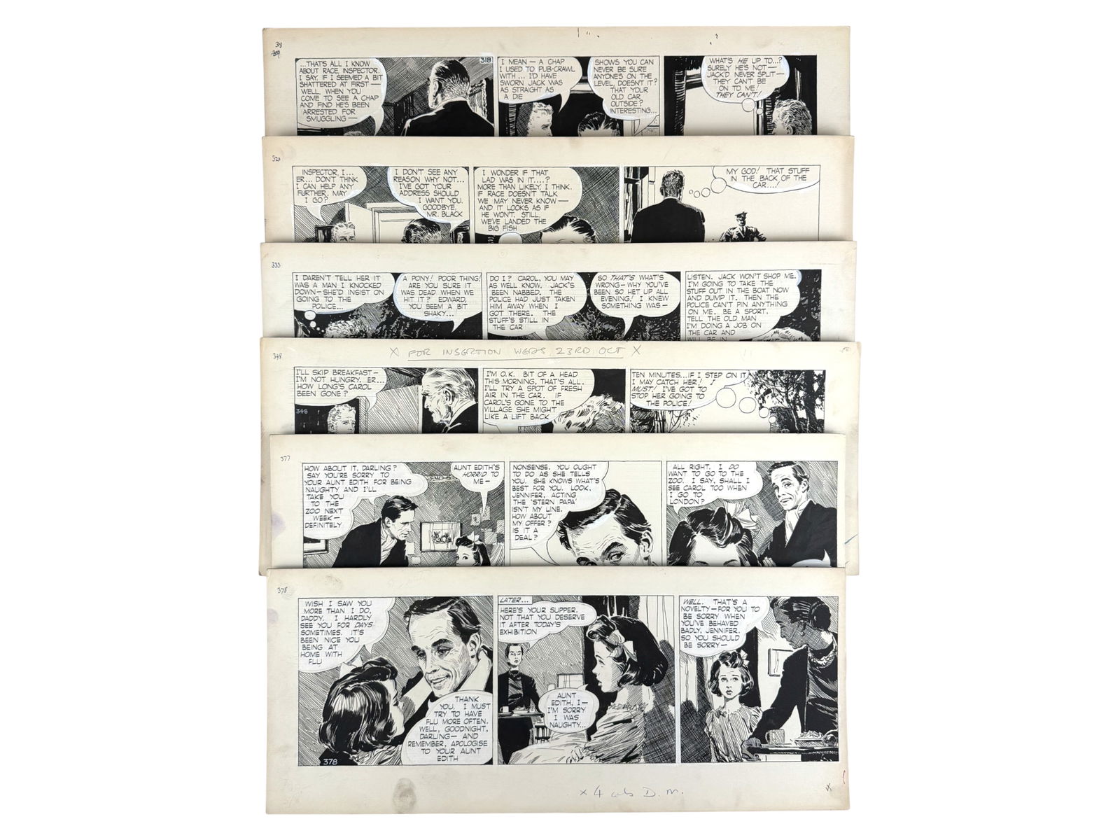 (6) David Wright Carol Day Comic Daily Strips (1 of 1)