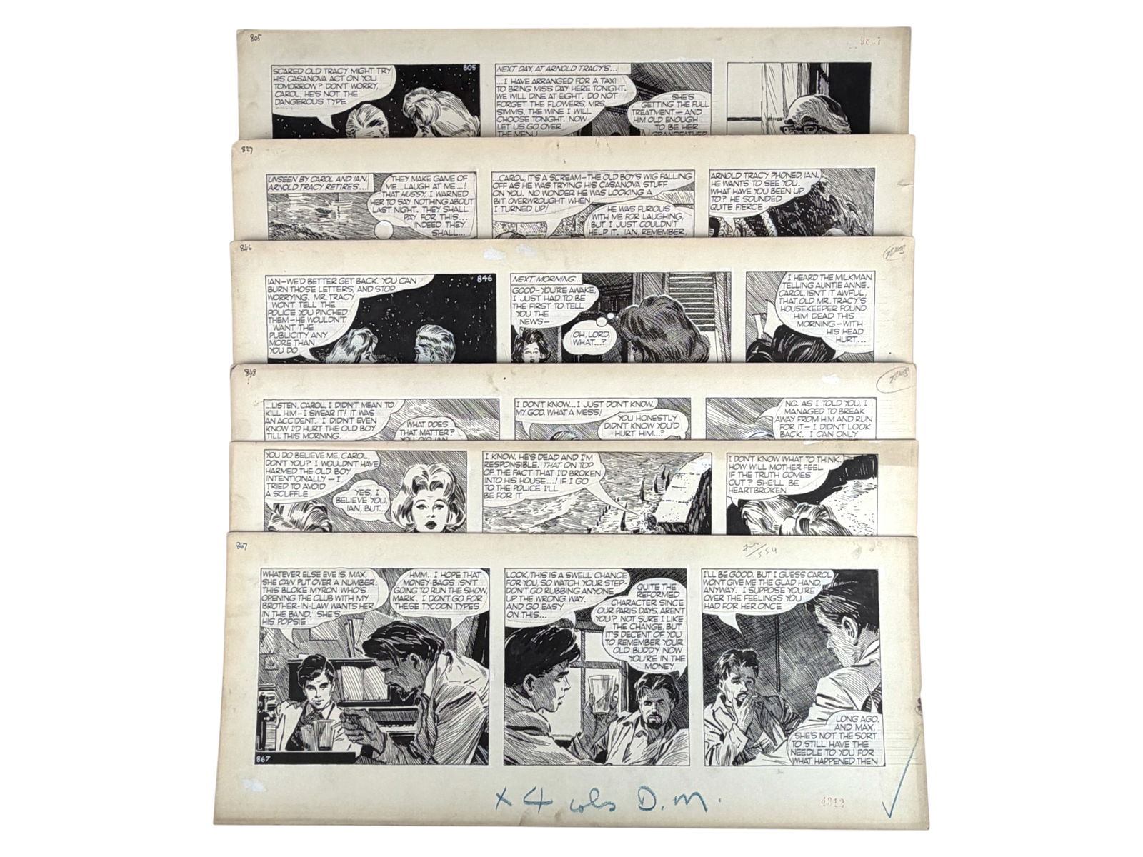 (6) David Wright Carol Day Comic Daily Strips (1 of 1)