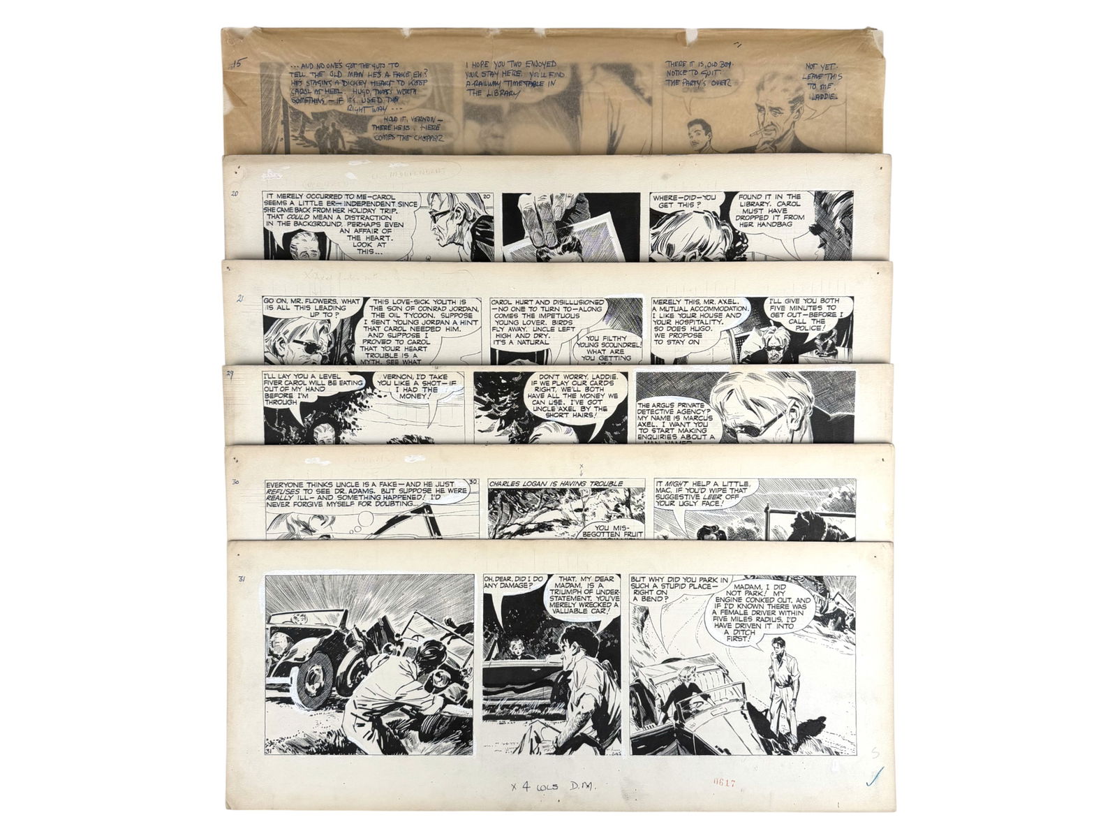 (6) David Wright Carol Day Comic Daily Strips (1 of 1)