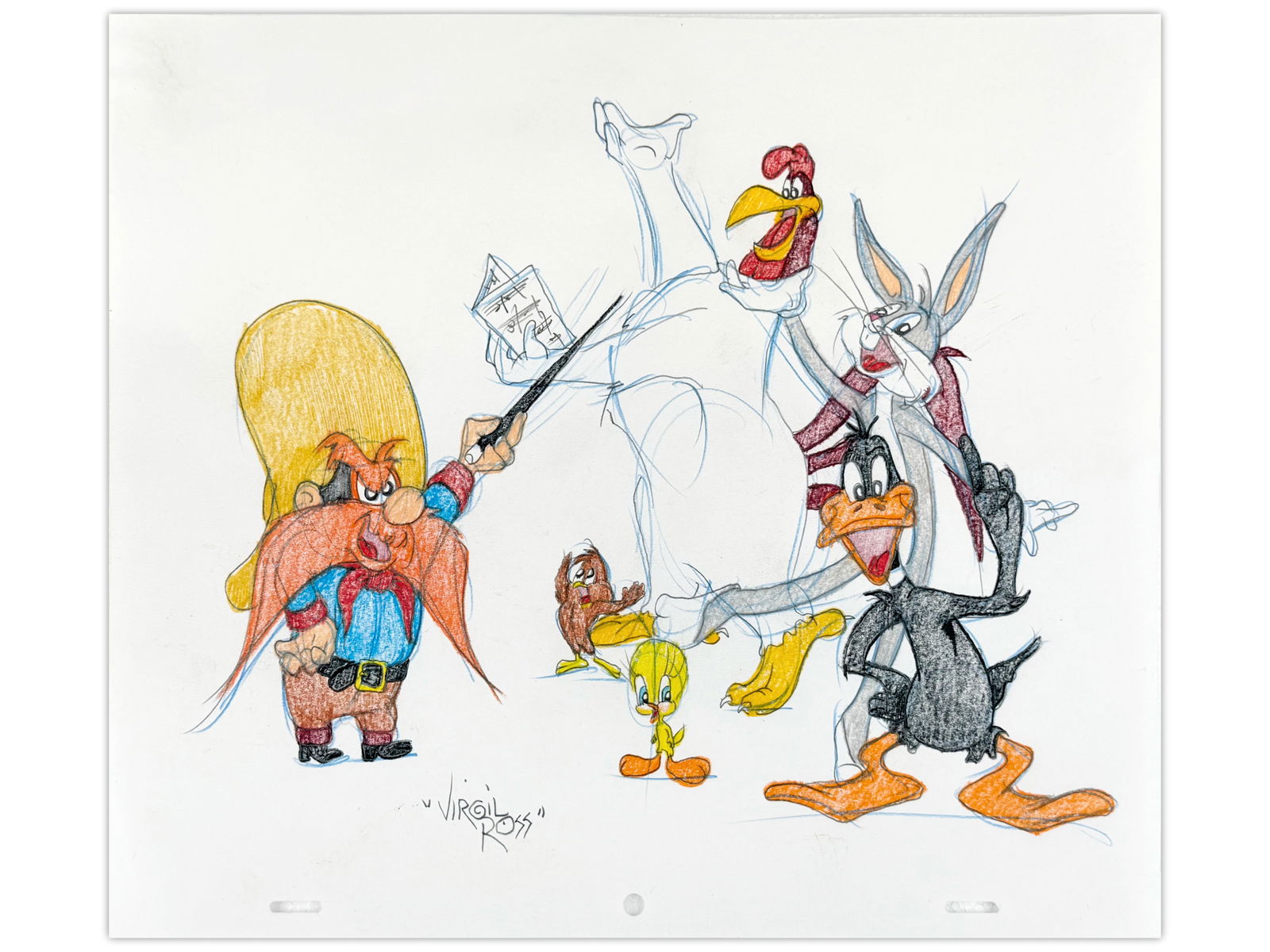 Virgil Ross Signed Animation Drawing (1 of 1)