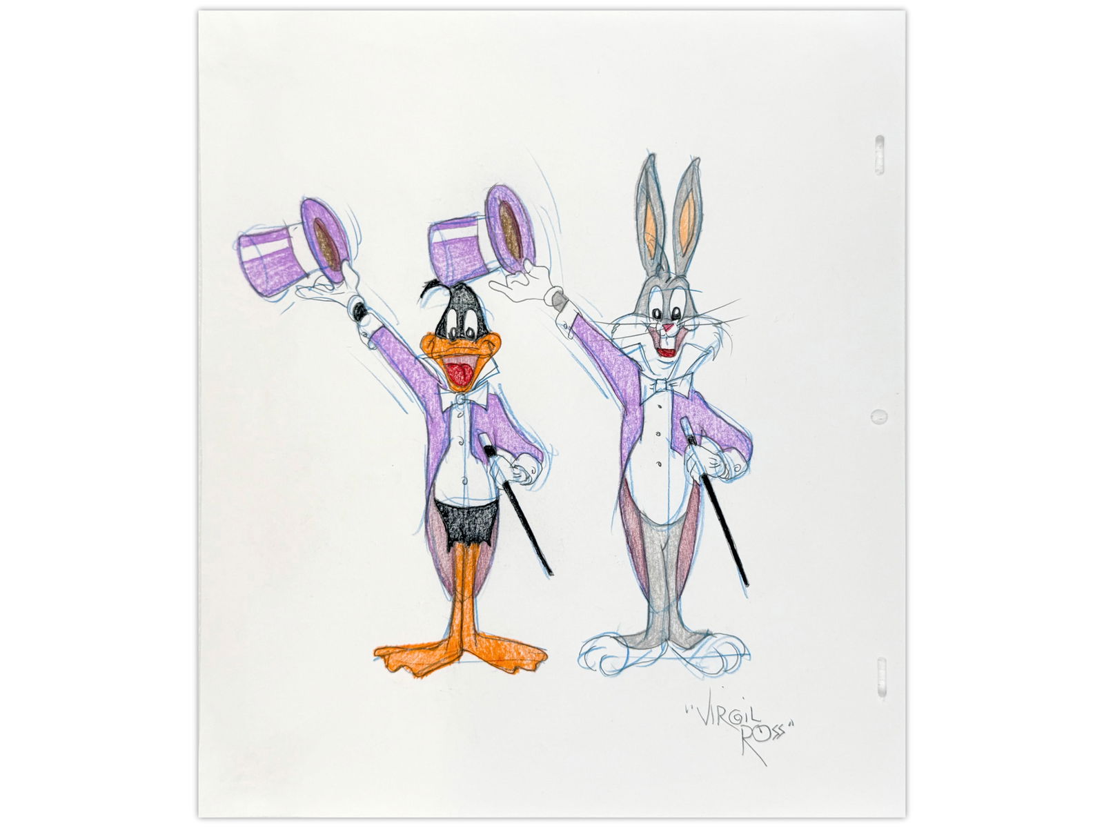 Virgil Ross Signed Animation Drawing (1 of 1)