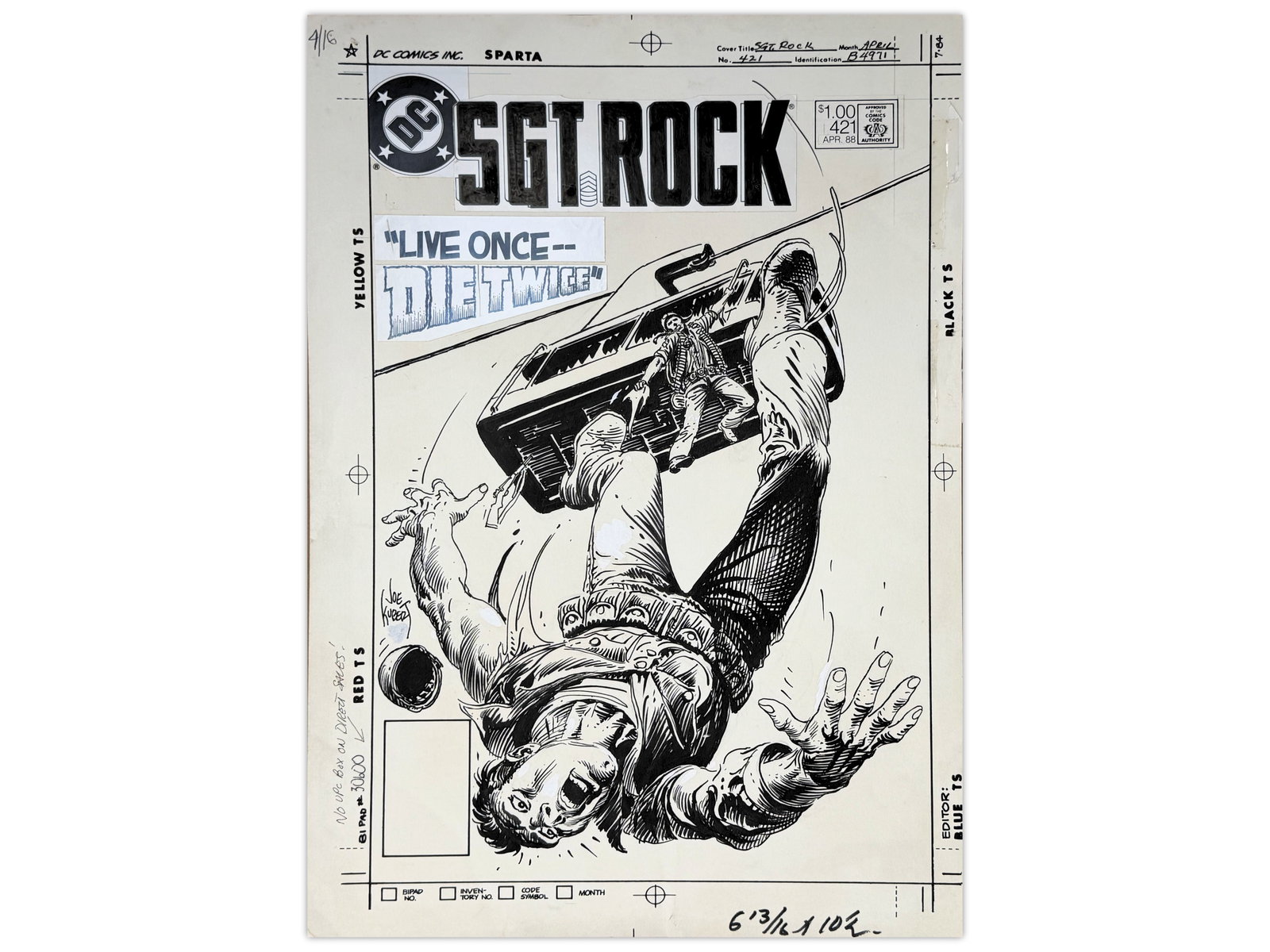 Joe Kubert Sgt. Rock #421 Cover Art (1 of 2)