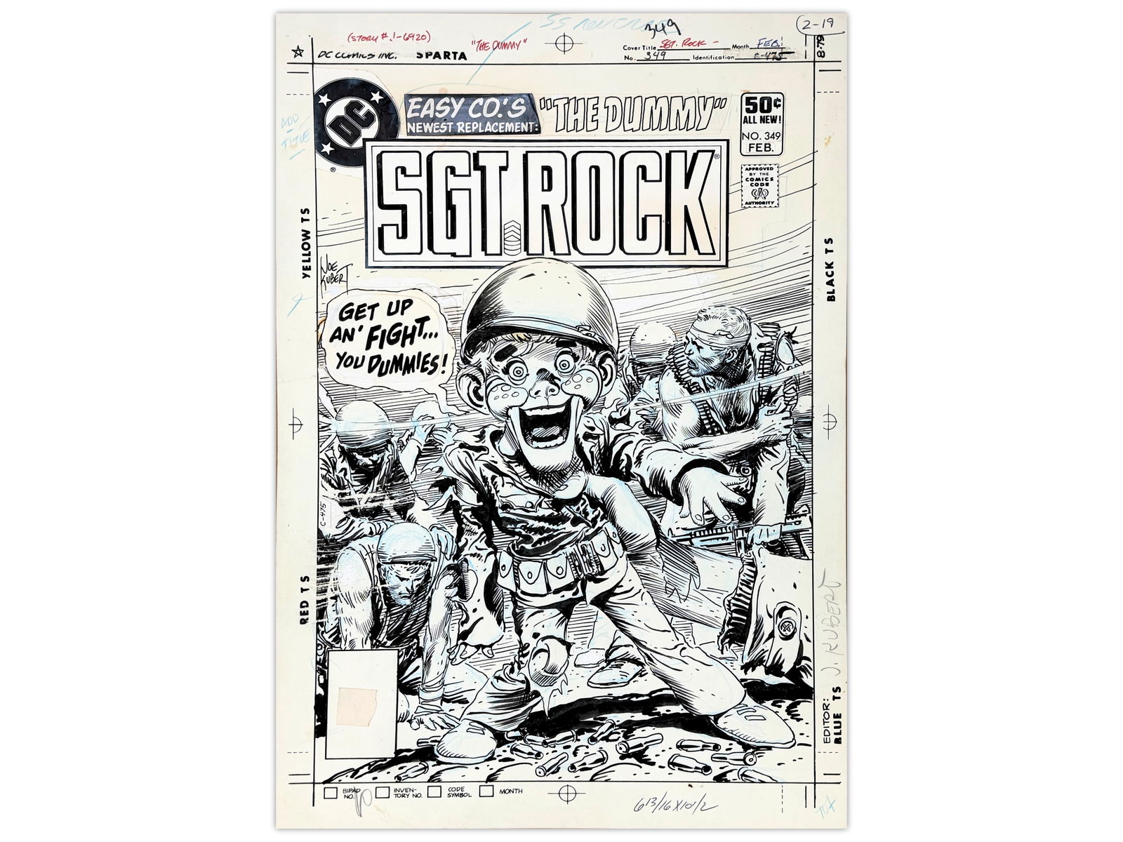 Joe Kubert Sgt. Rock #349 Cover Art (1 of 2)
