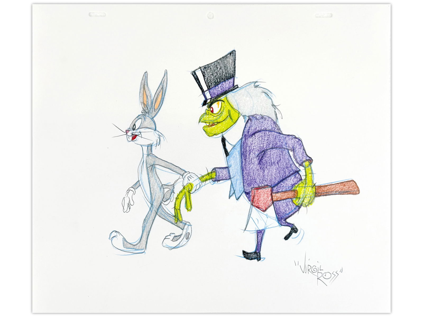 Virgil Ross Signed Animation Drawing (1 of 1)