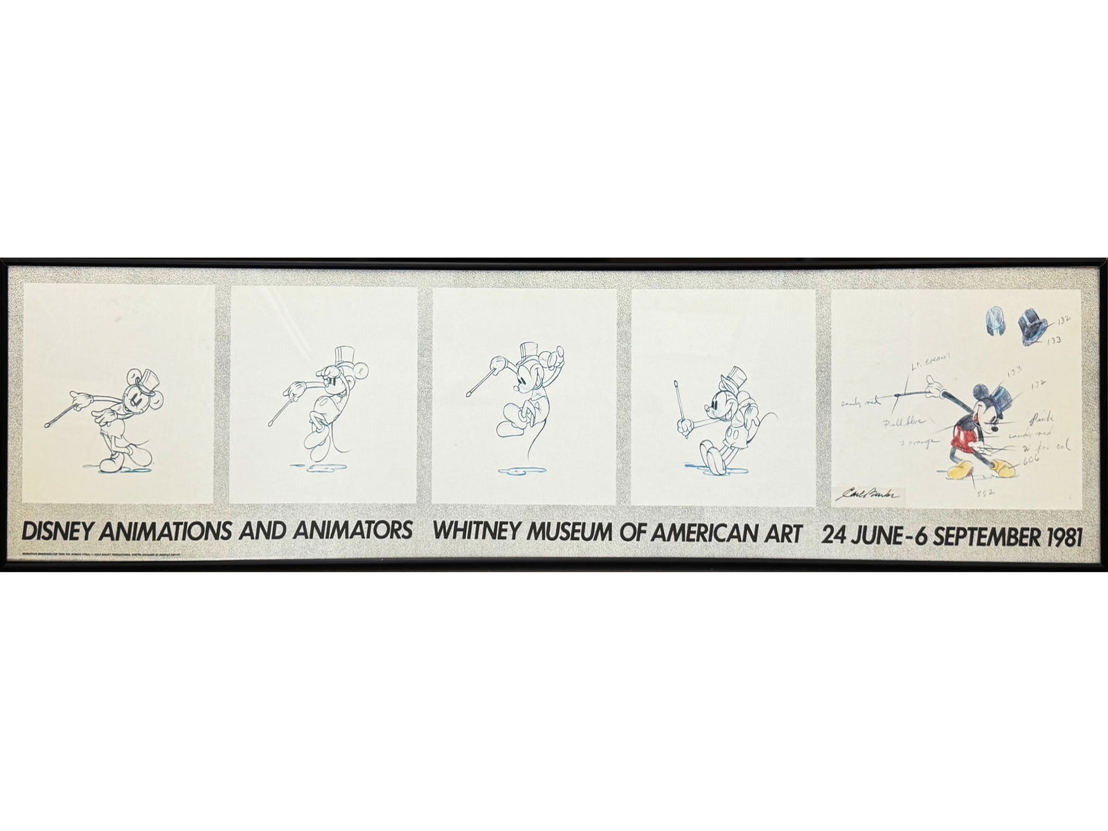 1981 Animators Whitney Museum Poster Signed Barks (1 of 2)