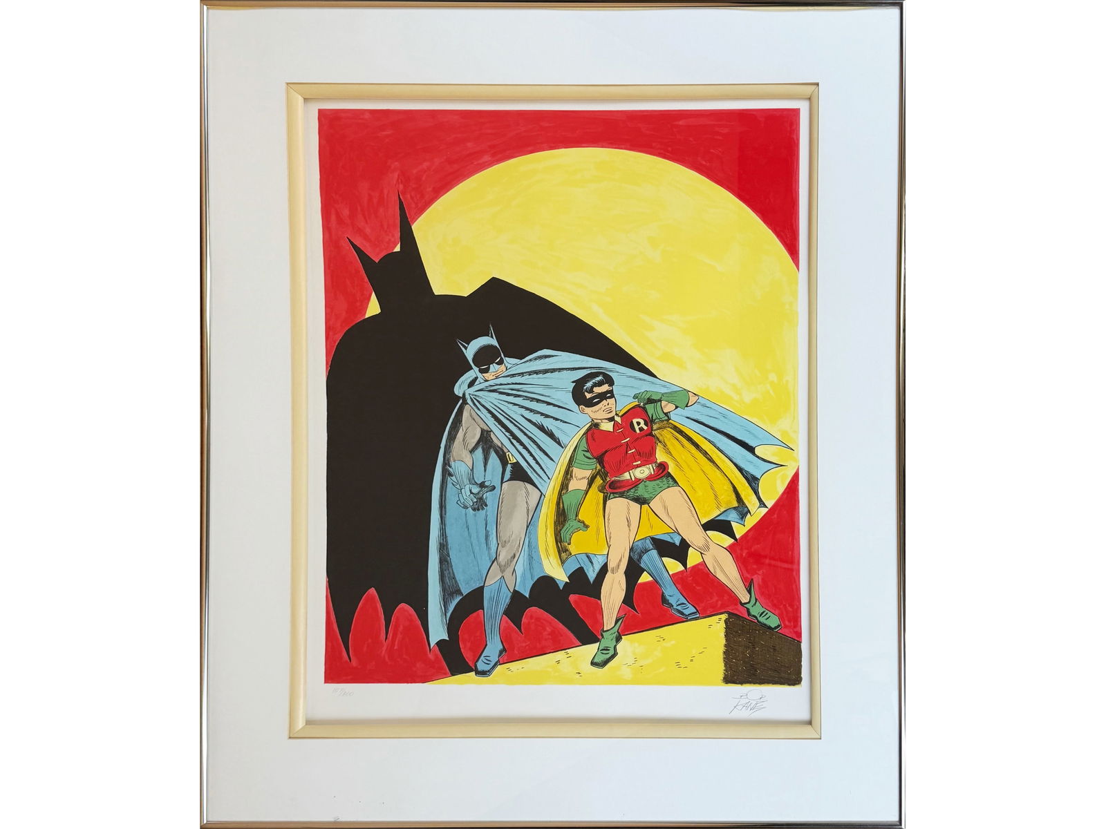 Bob Kane Signed Batman & Robin Ltd Ed Lithograph (1 of 2)