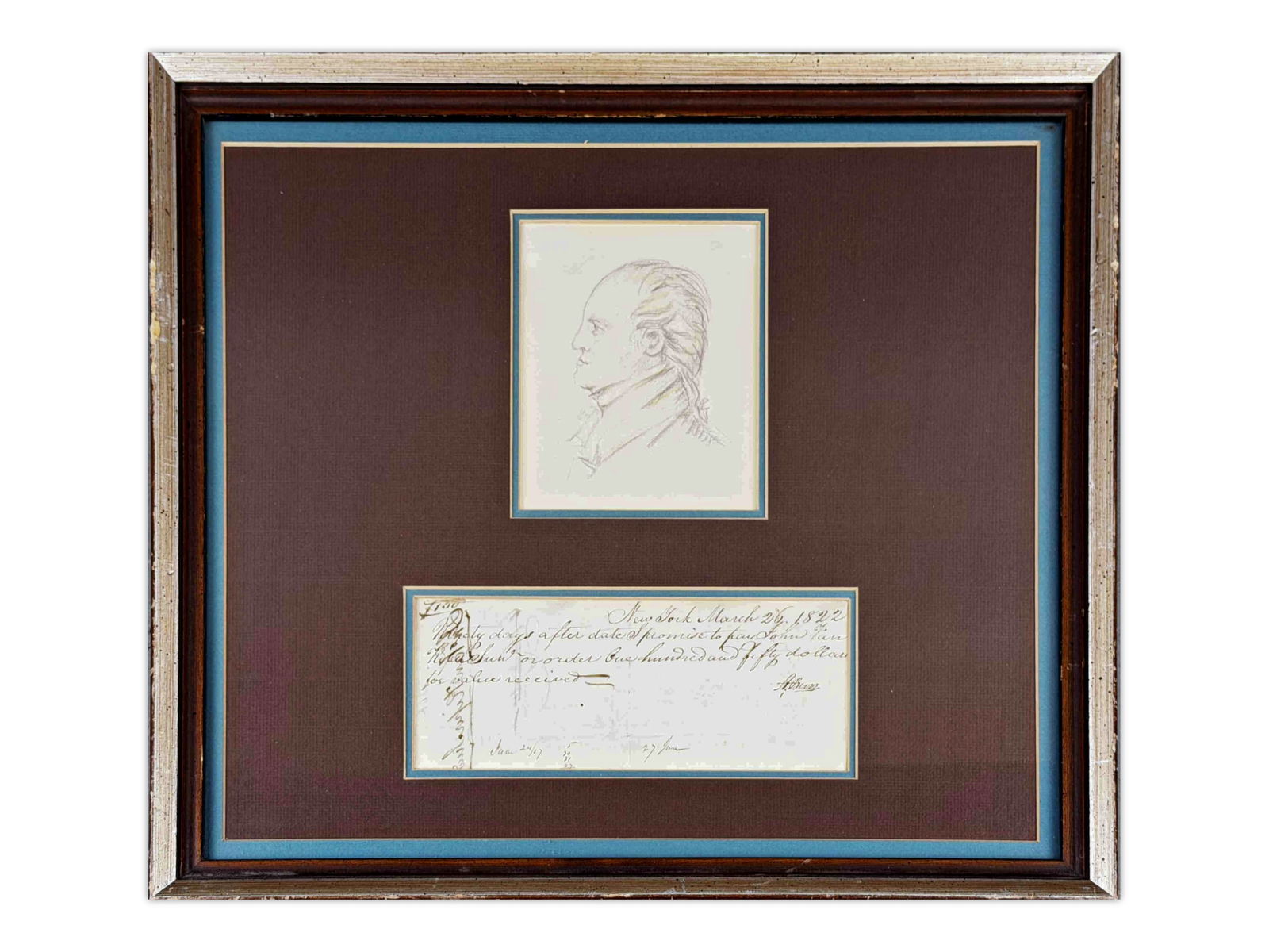 Aaron Burr Signed Promissory Note, 1822 - 3