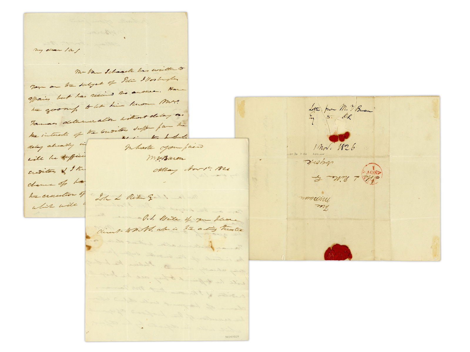 Martin Van Buren Free Frank Letter (1 of 4)