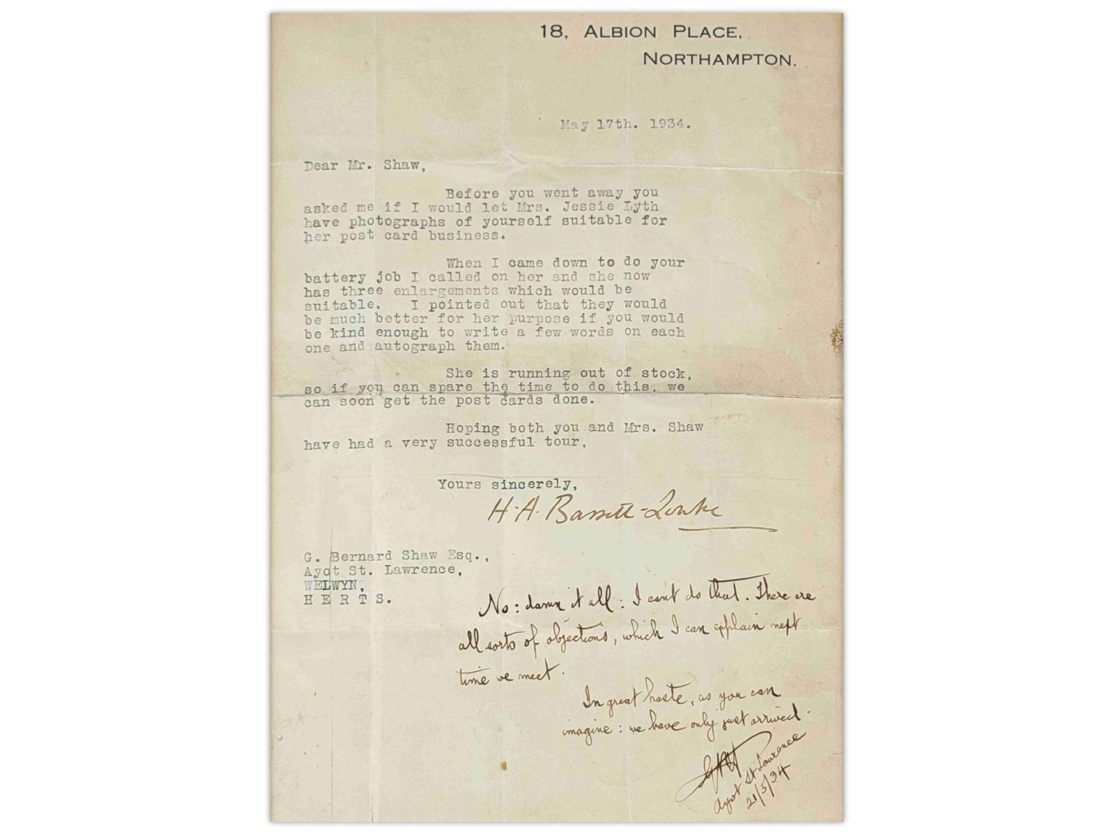 George Bernard Shaw ANS (1 of 2)