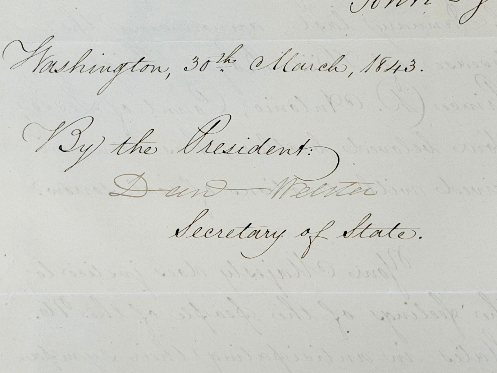 John Tyler & Daniel Webster Signed Document - 5