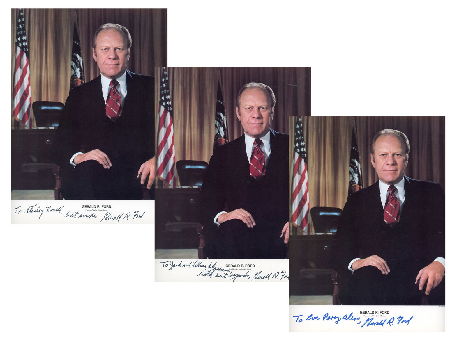(7) Gerald Ford Signed Photos - 2