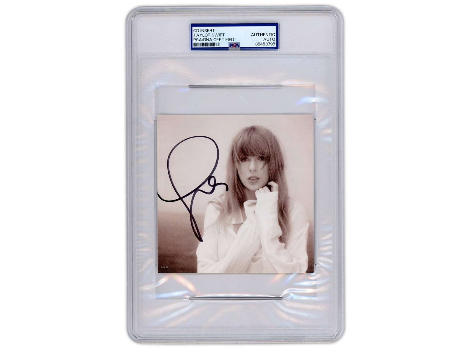 Taylor Swift Signed CD Insert - PSA/DNA: Signed CD insert from The Tortured Poets Department, signed by Taylor Swift. Standard CD insert format. Authenticated by PSA/DNA (Cert. 85453795).Shipping: Weiss Auctions offers full-service,
