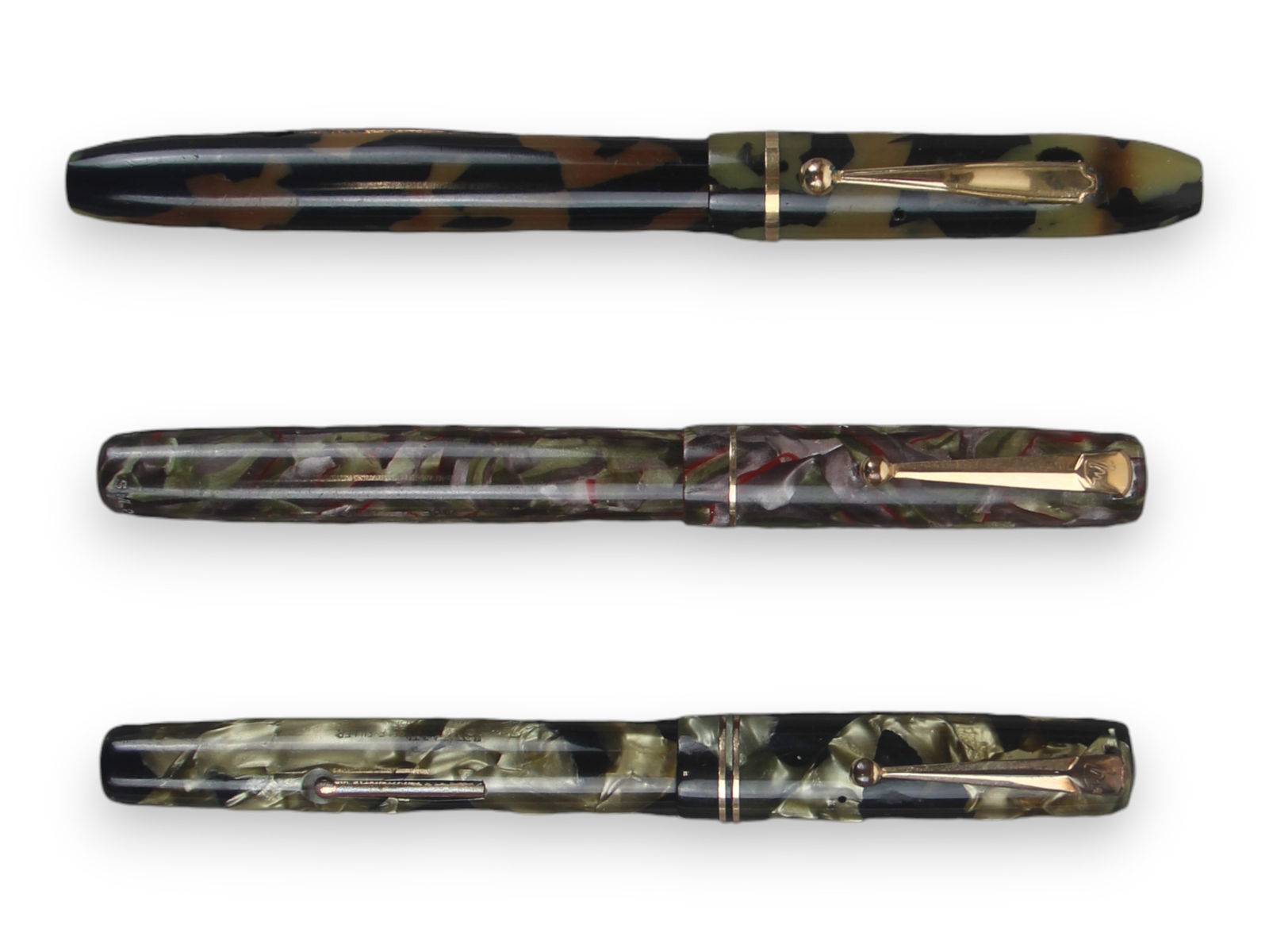 (3) Mabie Todd Celluloid Fountain Pens (1 of 3)