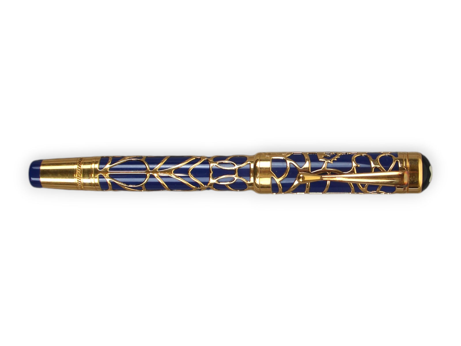 Montblanc Prince Regent Limited Fountain Pen: Montblanc Prince Regent limited edition fountain pen with vermeil overlay. Number 2010/4810. 18k gold nib.Shipping: Weiss Auctions offers full-service, in-house shipping for nearly all items in this