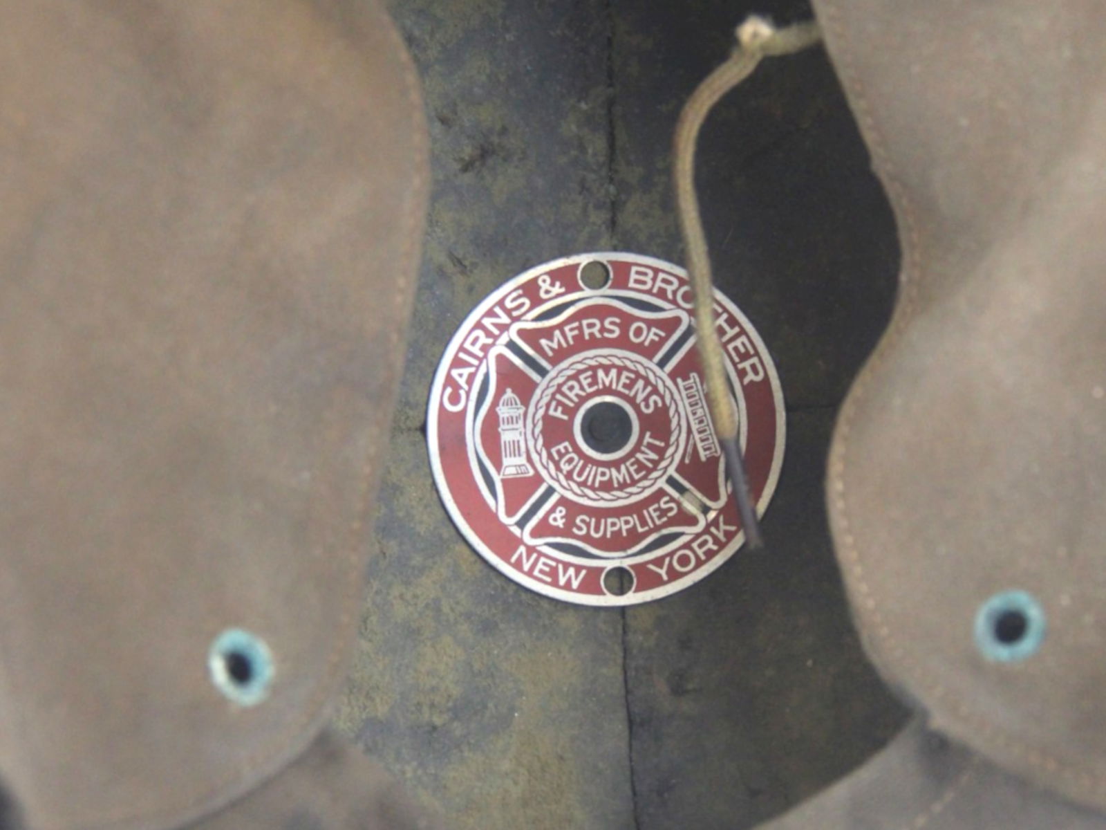 (2) Cairns NFD Leather Fire Helmets - 6